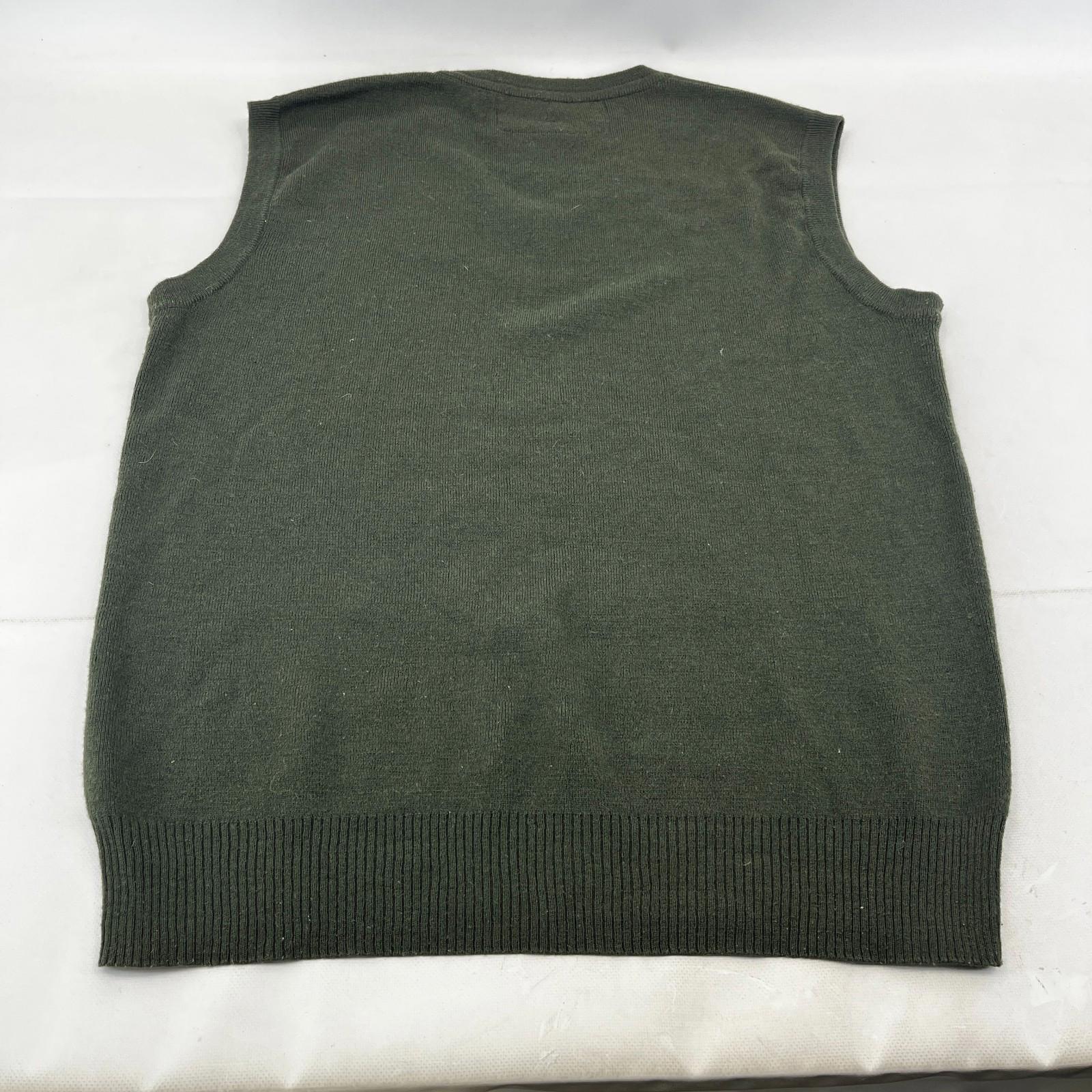 Rydale Men's Wool Blend Sleeveless Jumper Sweater Tank Top size 2XL Dark Green