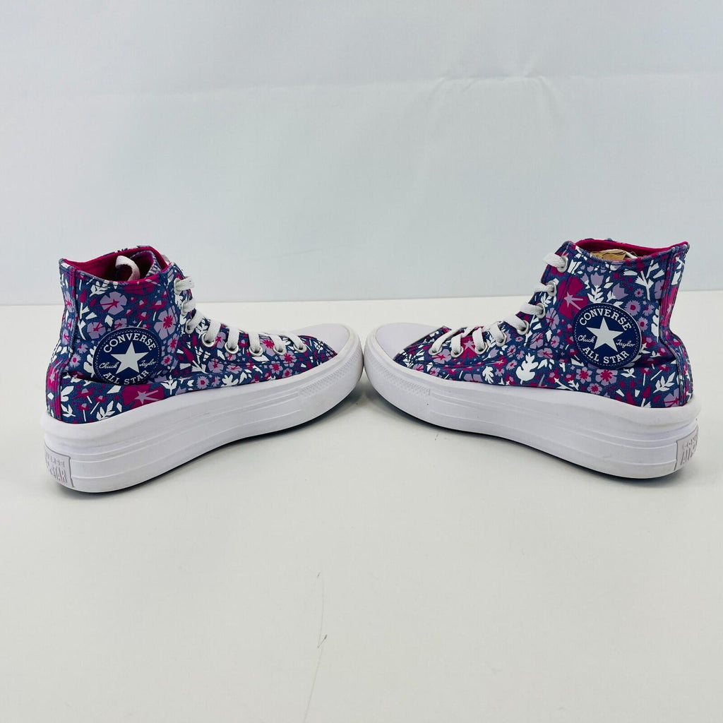 Converse All Star Chuck Taylor Hi-Top Purple Floral Womens Trainers UK size 5.5