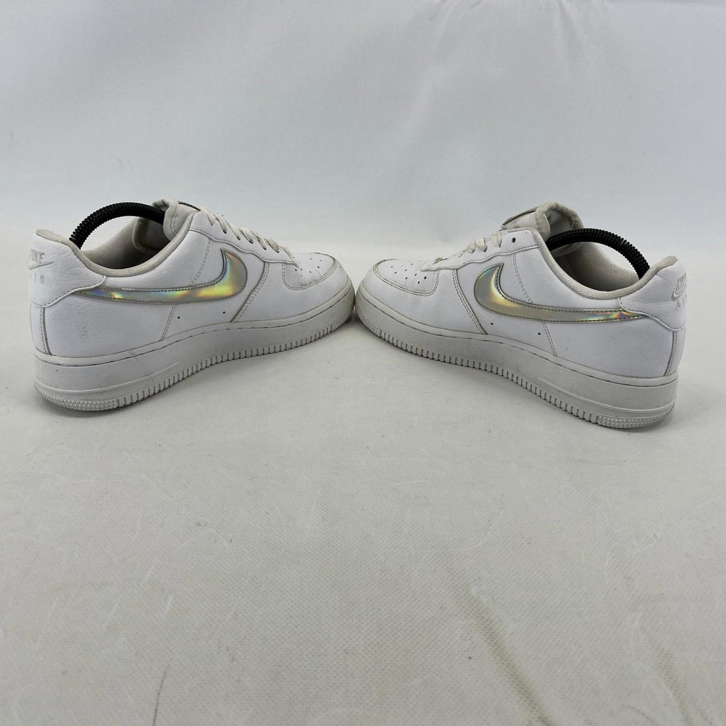 Nike Air Force 1 Trainers Women’s UK size 6 White with Holographic Swoosh AF1