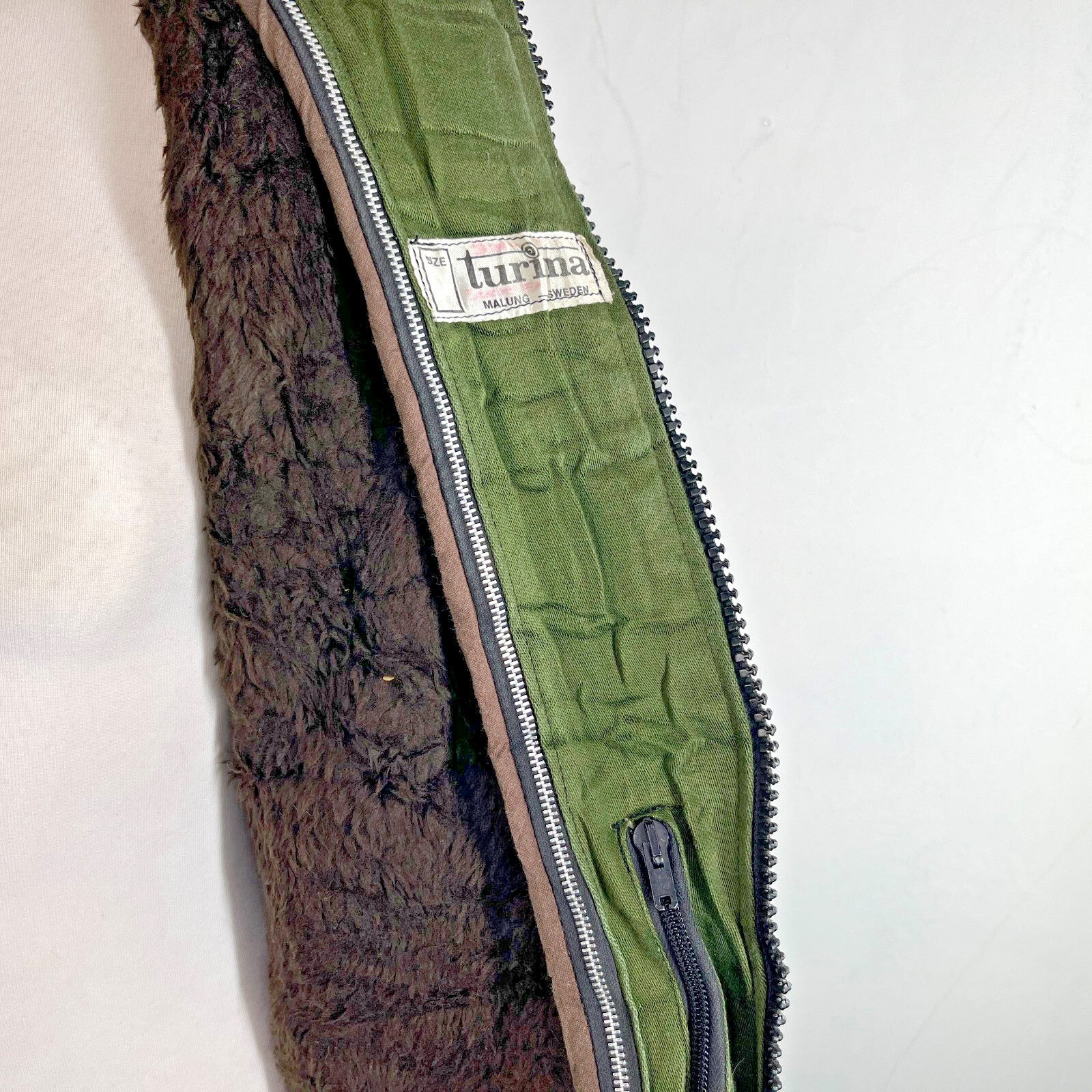 Vintage Turima Sweden Mens Hunting Jacket size Medium in Green inc Fleece Liner