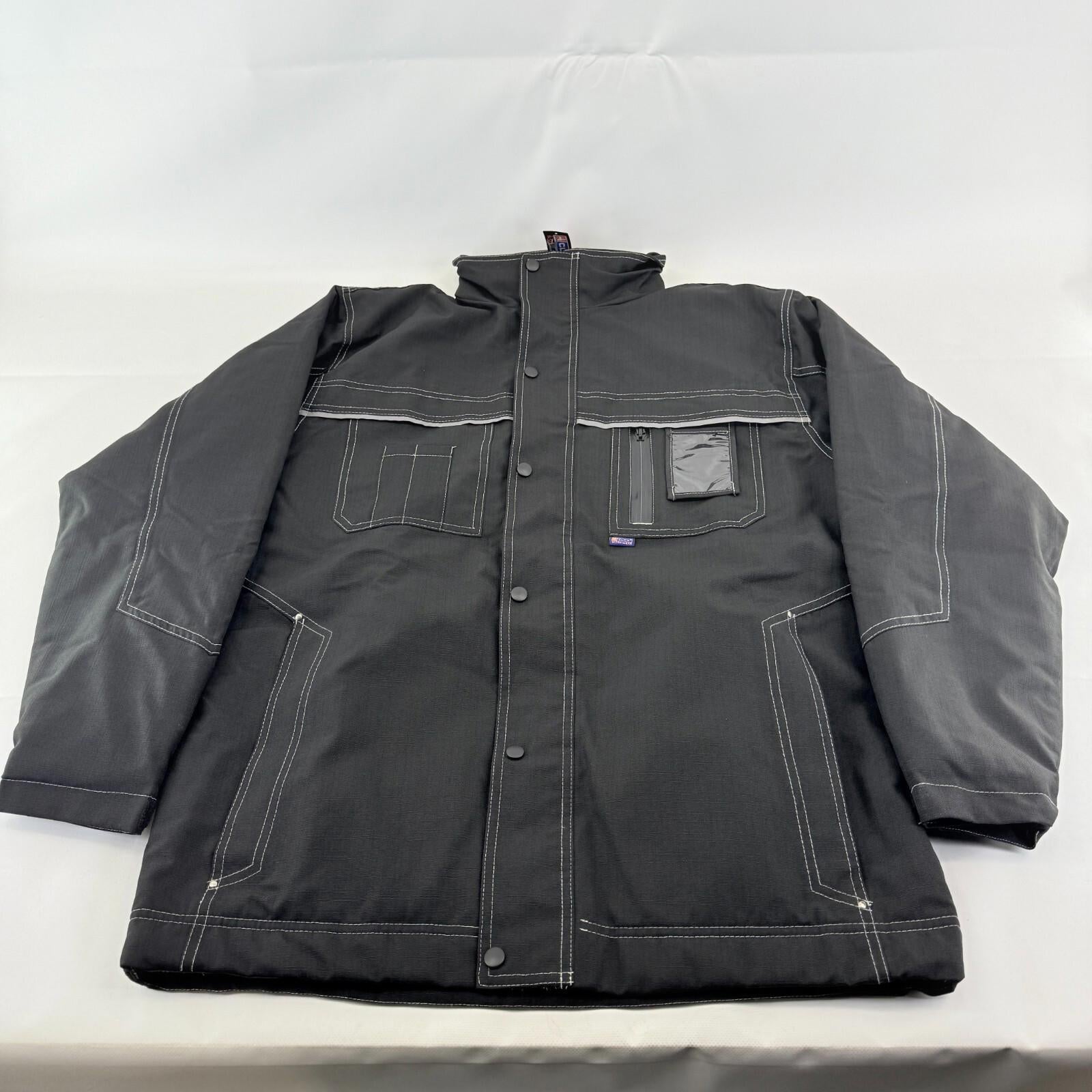 Beeswift Click Waterproof Padded Jacket Quilted Safety Coat size M Stow Hood