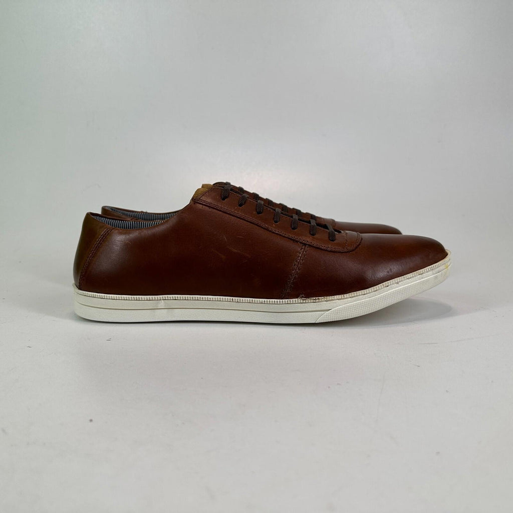IKON Alton Tan Leather Casual Shoes with White Sole UK size 6 - NEW in Box