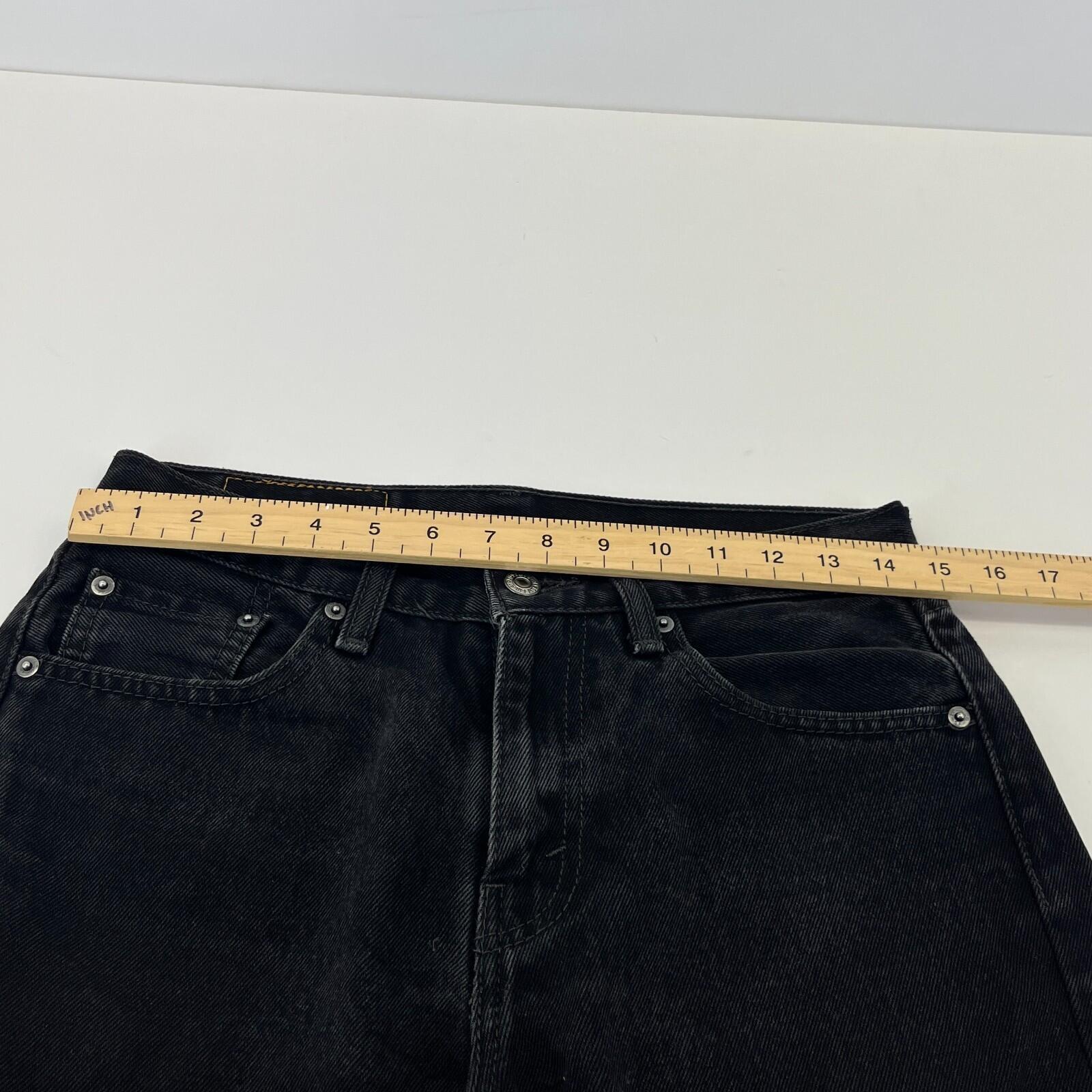 Women's Levi's 505 Regular Fit Jeans W29" L30" Black Denim Straight Leg