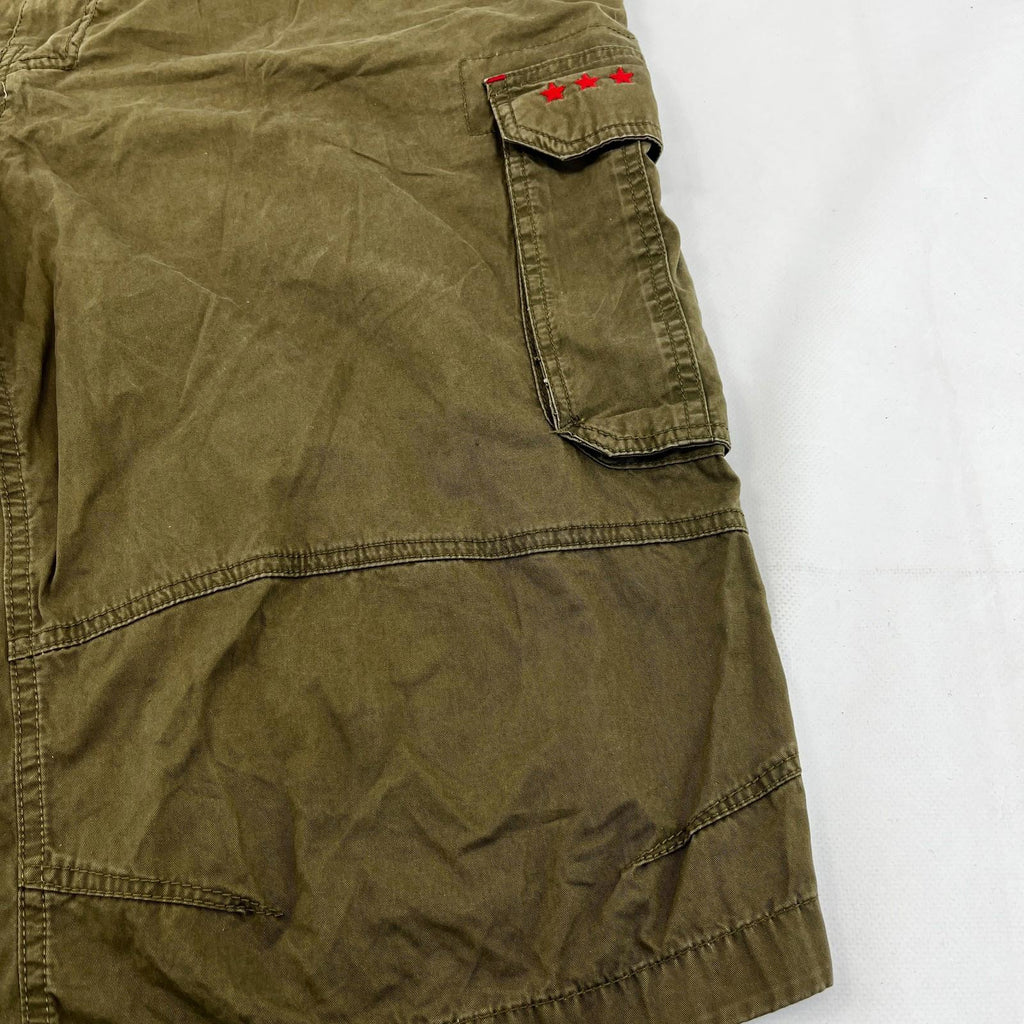 Joe Browns Mens Shorts Waist 46" Khaki Green Cargo Utility Pockets Military Styl