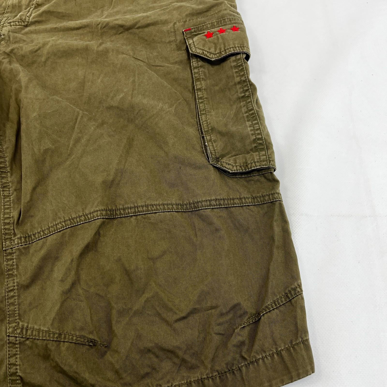 Joe Browns Mens Shorts Waist 46" Khaki Green Cargo Utility Pockets Military Styl
