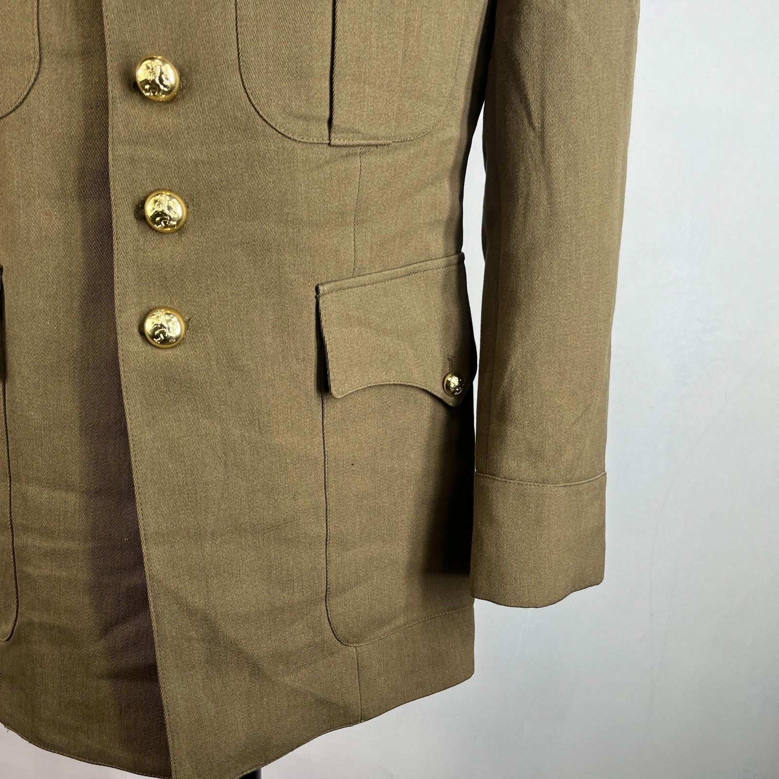 Belgian Army Dress Uniform Jacket Blazer Khaki Brown size Medium