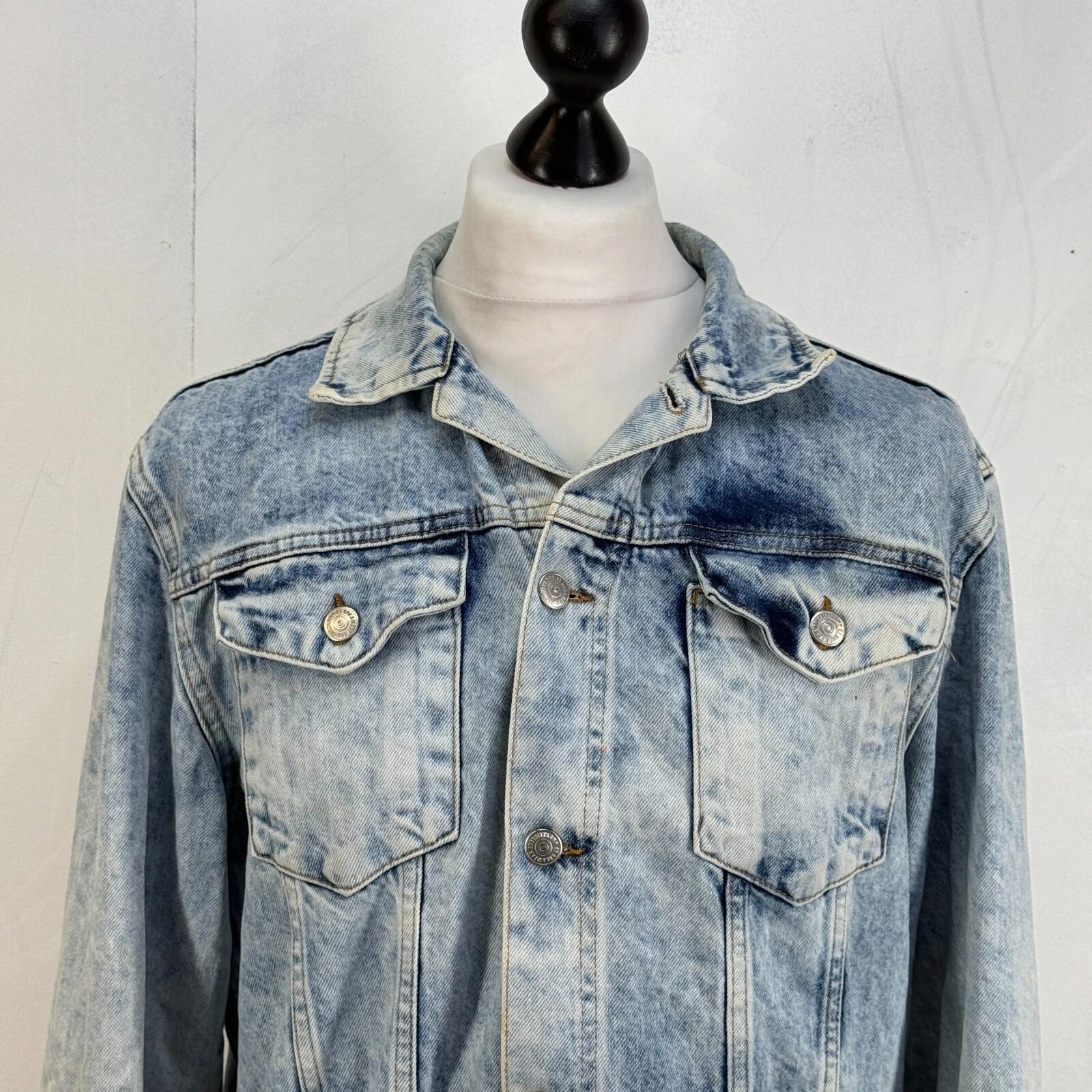 Vintage Rocawear Denim Jacket Bleach Wash Men's XL Hip Hop Y2K