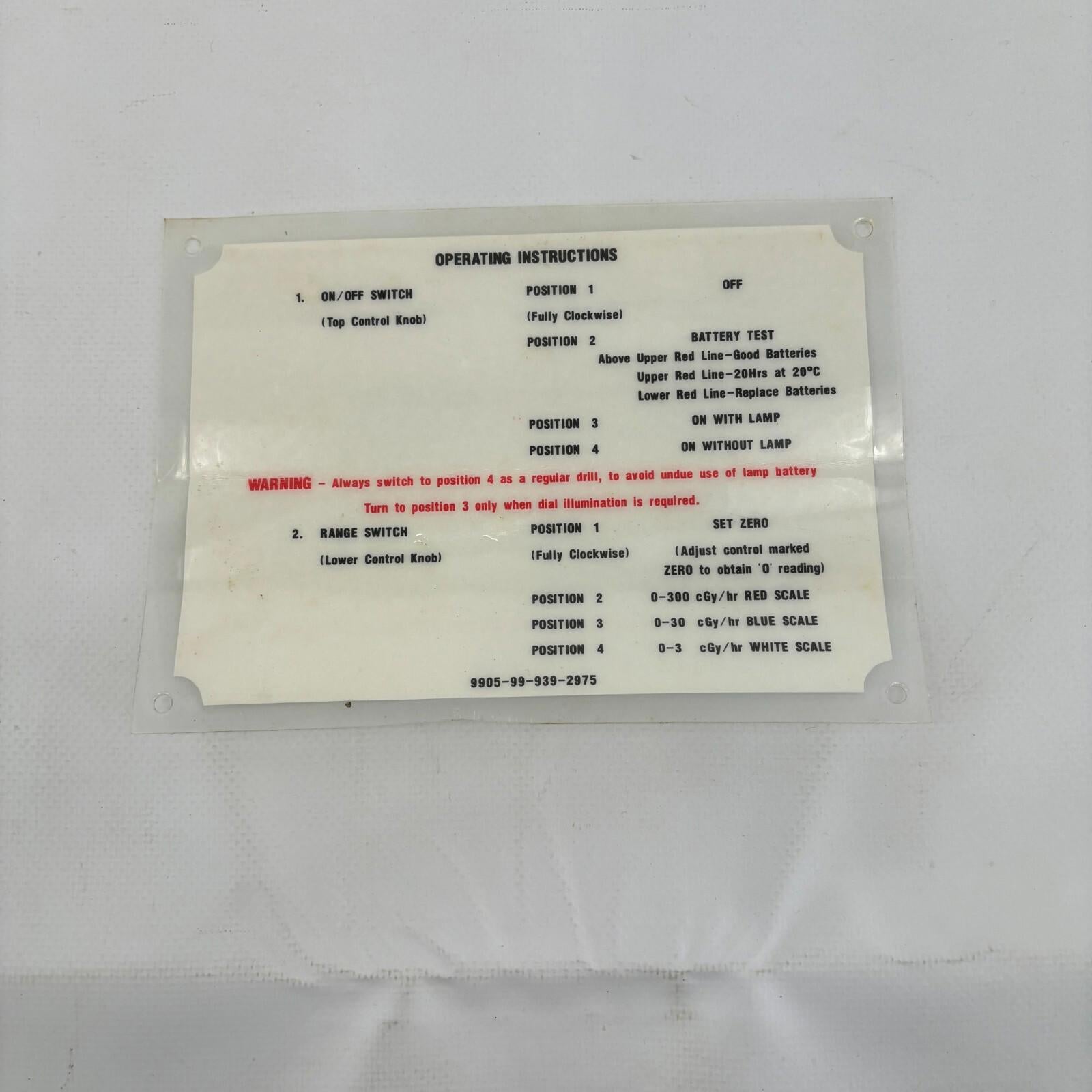 Radiac MD3 Survey Meter Doserate RAF Geiger Counter NBC CBRN - Battery Test OK