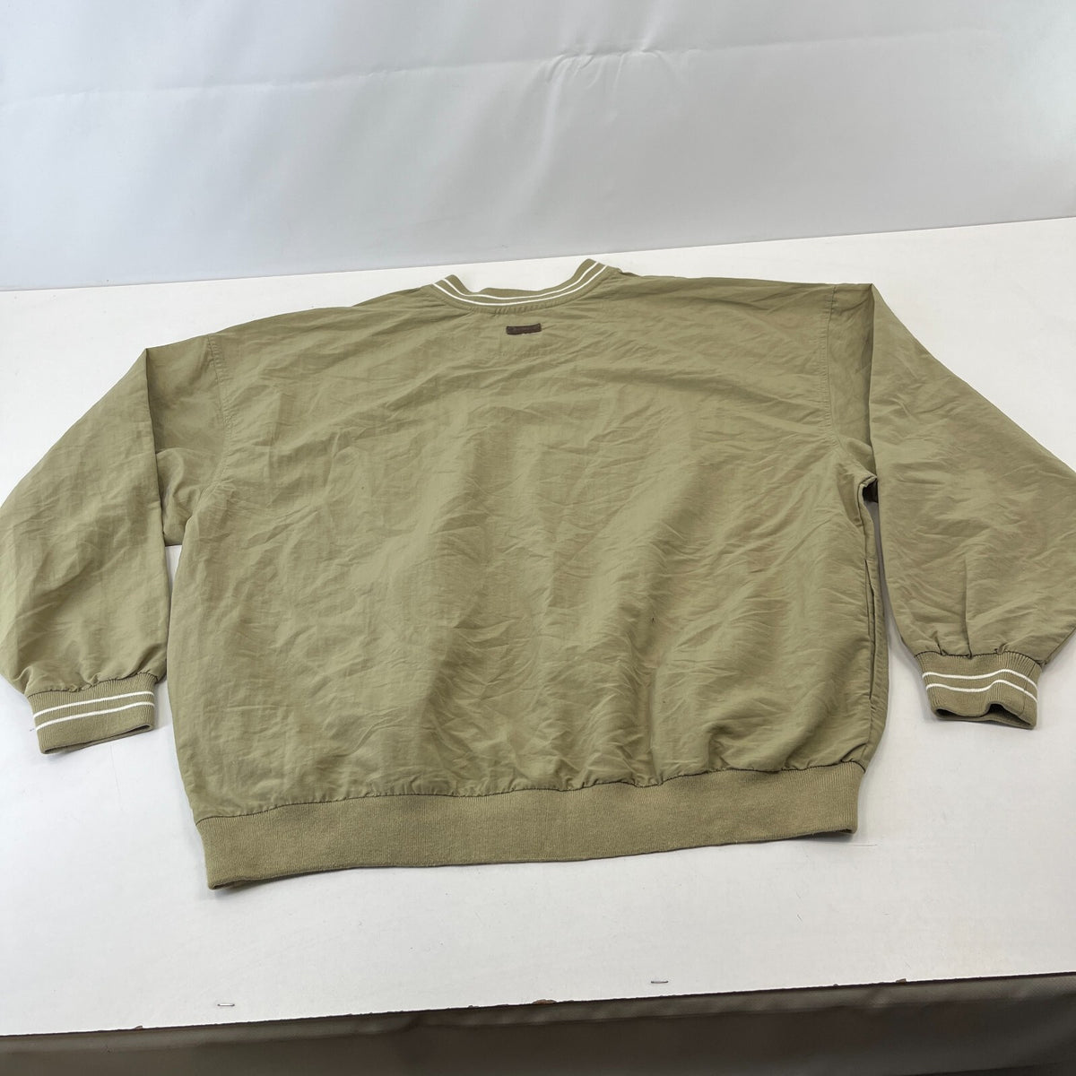Vintage Washington Redskins NFL Nylon Pullover Top 90s Antigua Label Large Beige