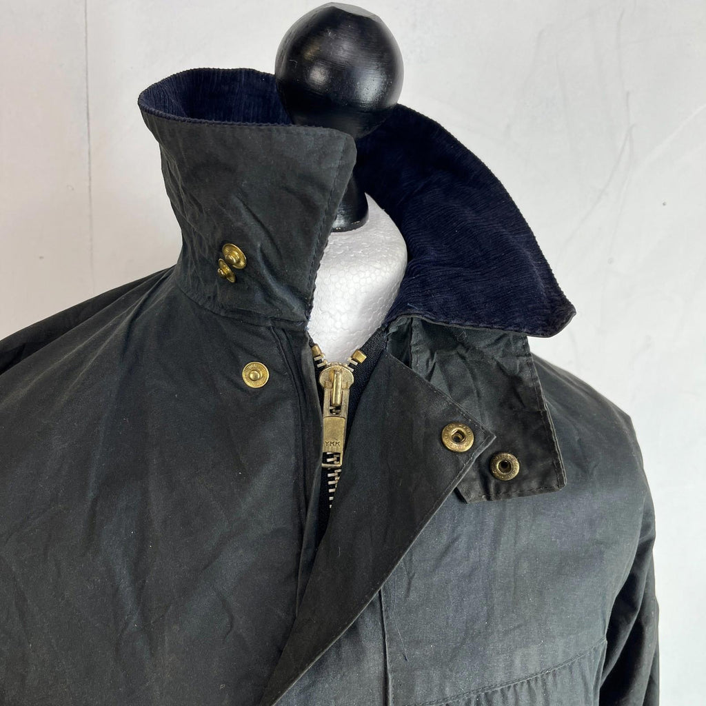 John Partridge Women's Wax Jacket in Black Waxed Cotton size 34 (XS)