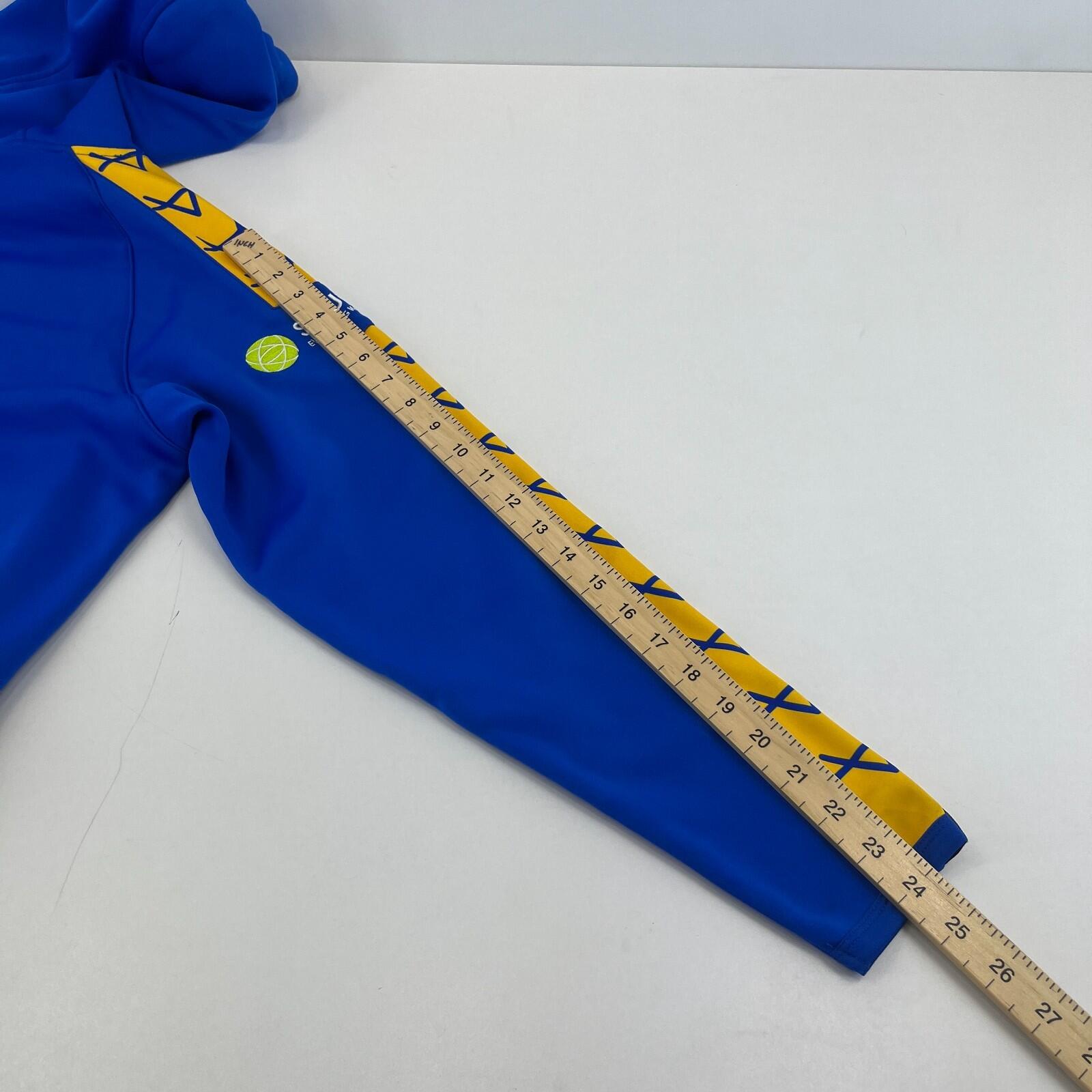 ISC Bradford Bulls Hoodie Rugby Mens size Medium Pull Over Blue & Yellow