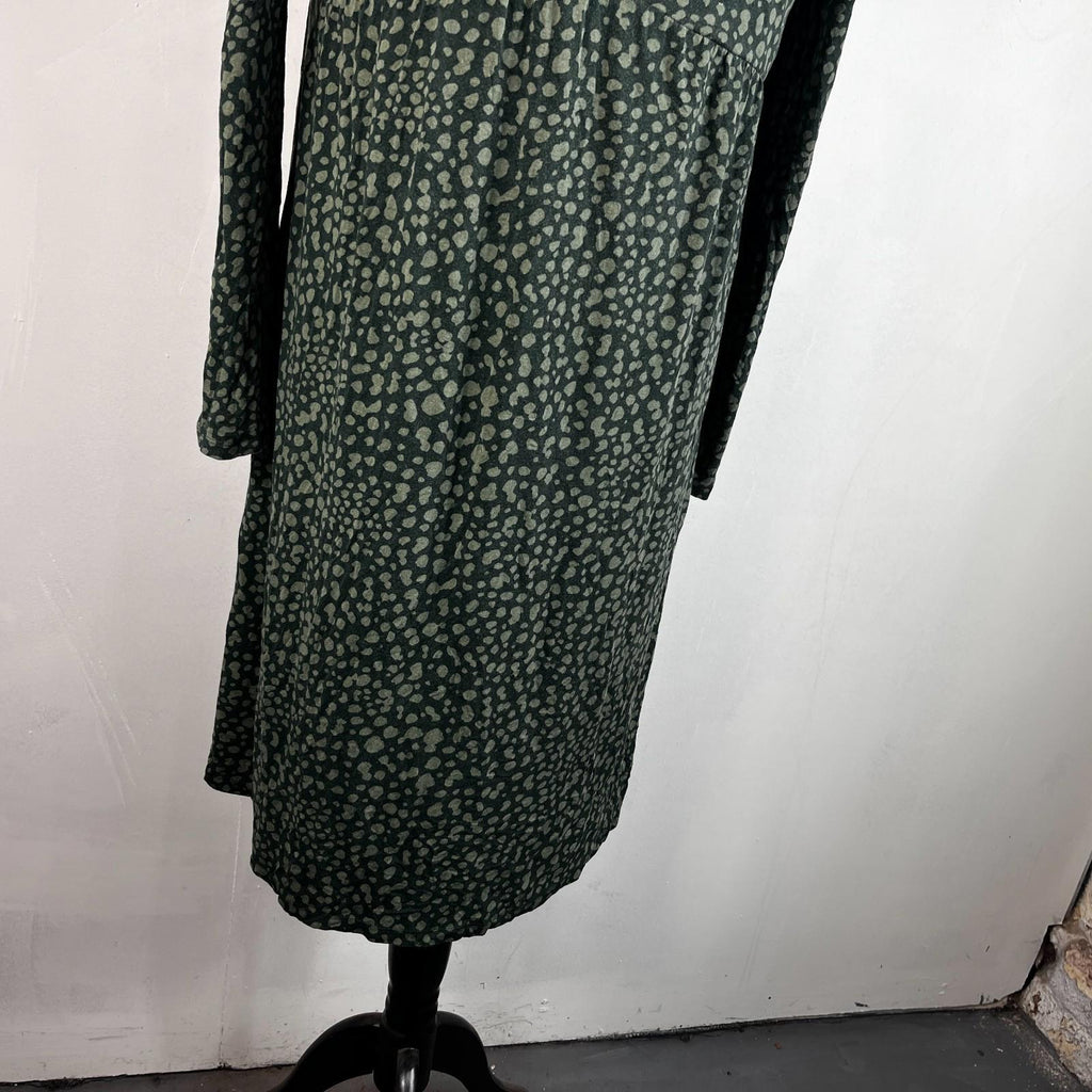 Joules Annalise Skater Dress UK size 18 Dark Green Jersey Fit & Flare Comfy