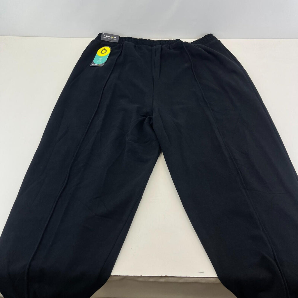 M&S Ladies Goodmove Parachute Joggers Cuffed Trousers Pants Black BNWT size 18