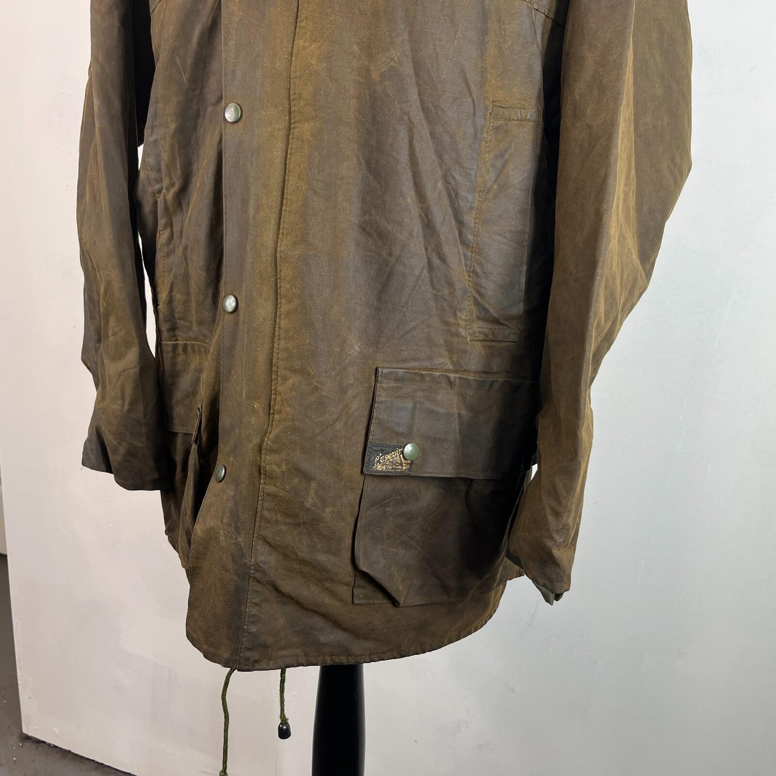 Vintage Mens L'avenir Wax Jacket in Brown - Fishing Hunting Big Game size XL