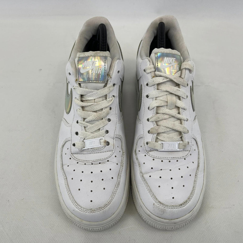 Nike Air Force 1 Trainers Women’s UK size 6 White with Holographic Swoosh AF1