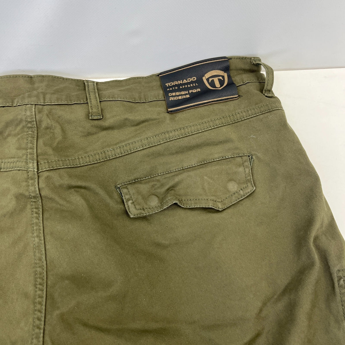 Tornado Men's Armoured Motorcycle Jeans Cargo Pants Khaki Green W46" L32"