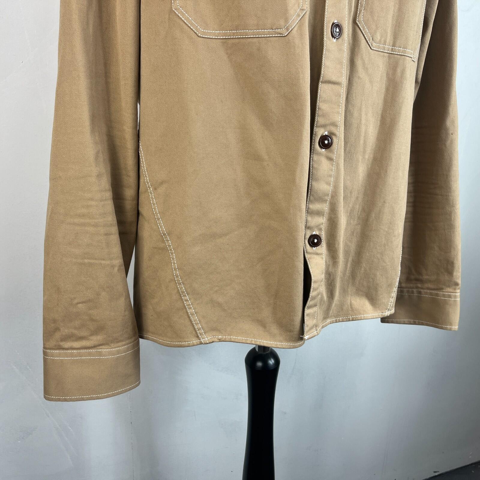 Ted Baker Chino Chore Jacket Shacket Men's Ted size 5 (XL) Beige Button Up