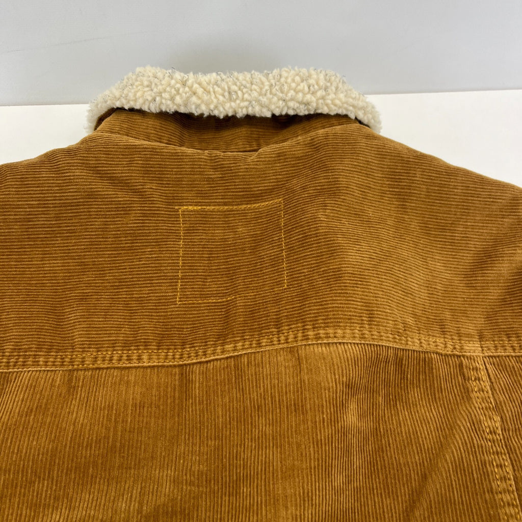 M&S Eighty Four Brown Cord Jacket Padded Trucker Fleece Lined Sherpa Men's M