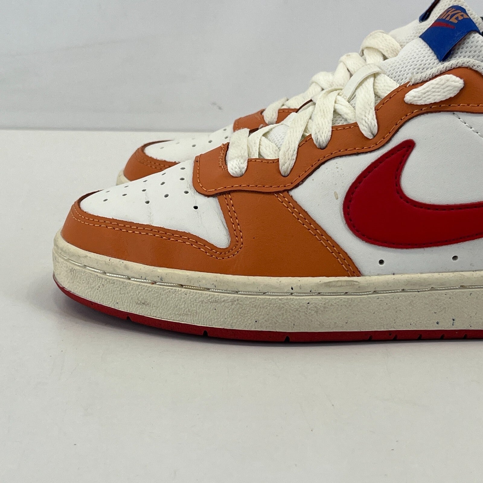 Nike Court Borough 2 Trainers UK size 4.5 White Orange Red