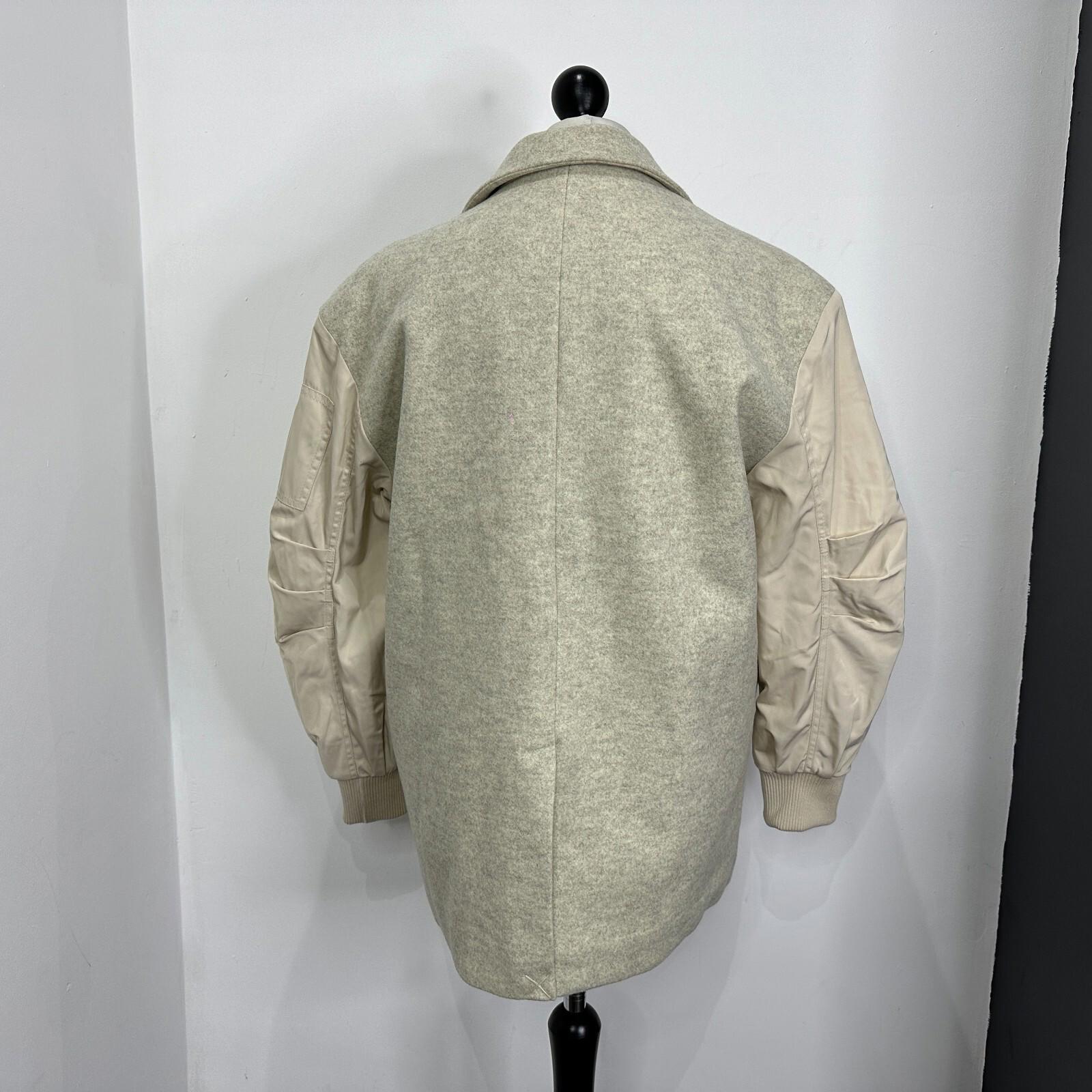 Nasty Gal Oversized Coat Jacket in Cream UK size 10 - Quilt Lined & Super Soft