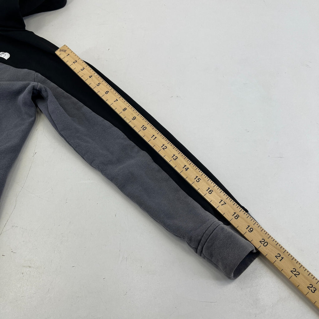 The North Face Boys Graphic Hoodie Jumper 14-15 Years XL Grey & Black