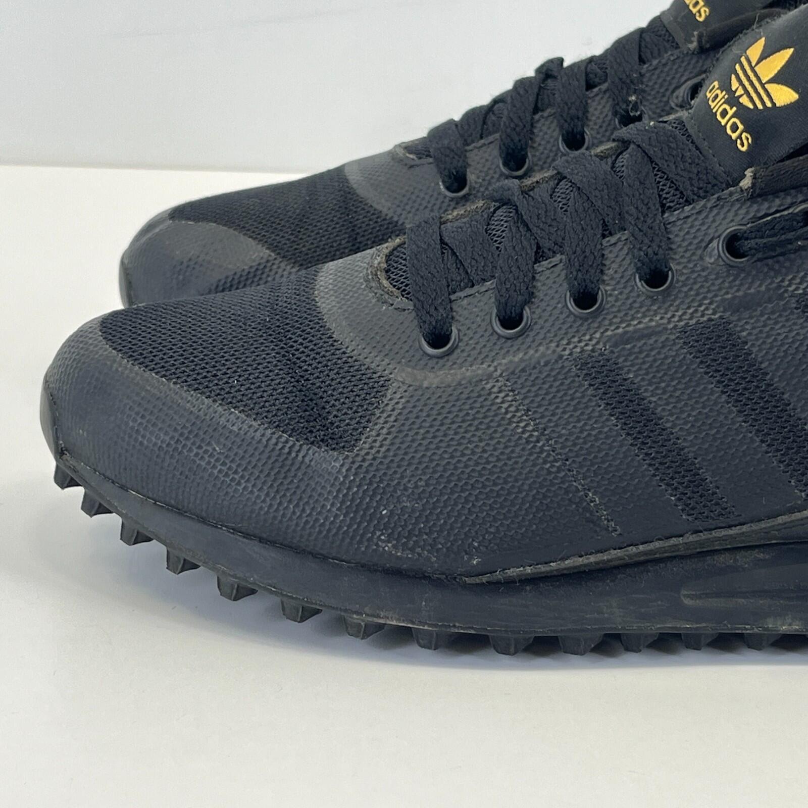 Adidas LA Trainer II Trainers in Black & Gold UK 7 / EU 40 2/3