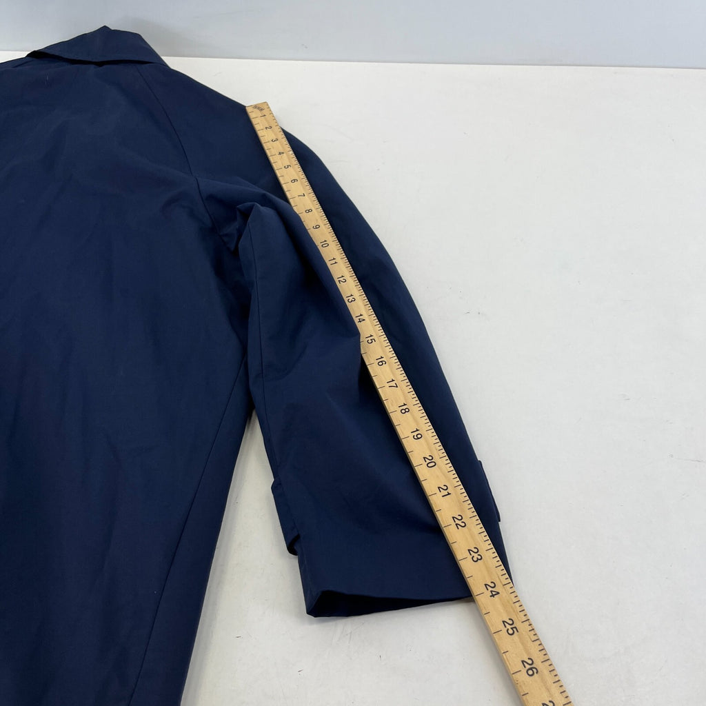 M&S Mid Length Trench Coat Navy Blue Women's UK 22 Button Front Smart Casual