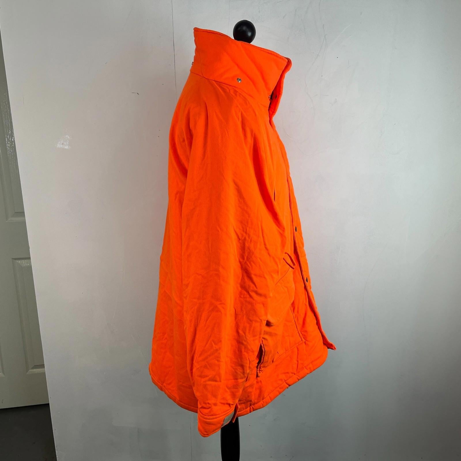 Johnson USA Thermal Quilted Chore Jacket Bright Orange US size XL