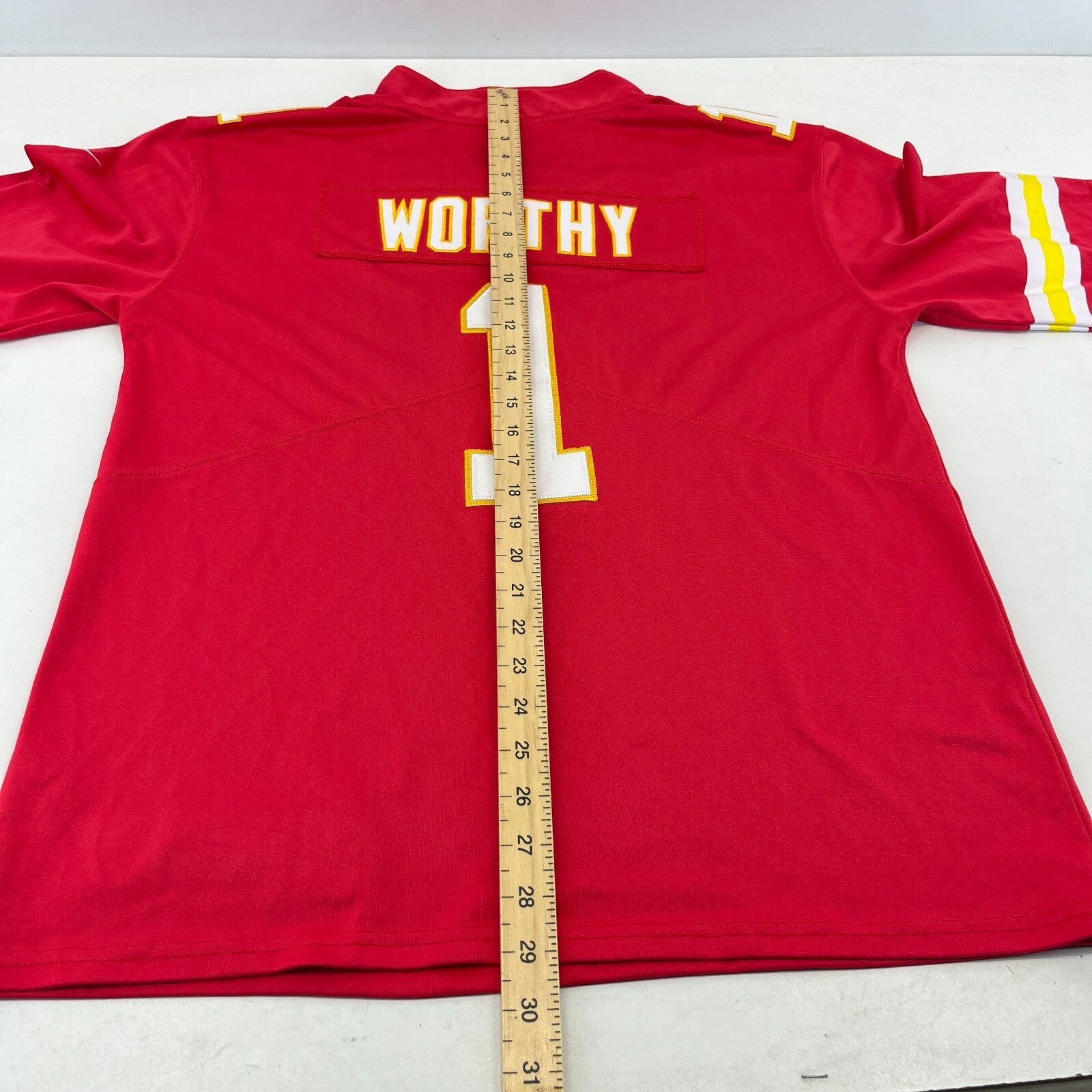 NFL Nike Kansas City Chiefs Red #1 Xavier Worthy Home Jersey size Small