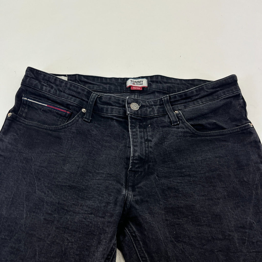 Tommy Hilfiger Scanton Jeans Mens W36" L34" Denim Slim Fit Stretch Black