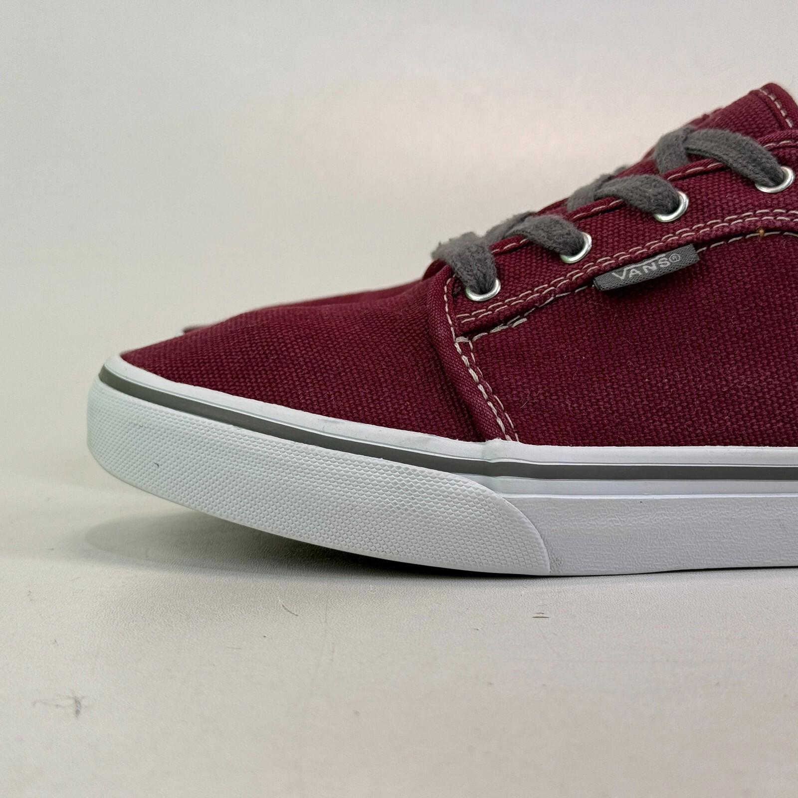 VANS Off the Wall Old Skool Classic Trainers Burgundy Red UK size 4 - VGC