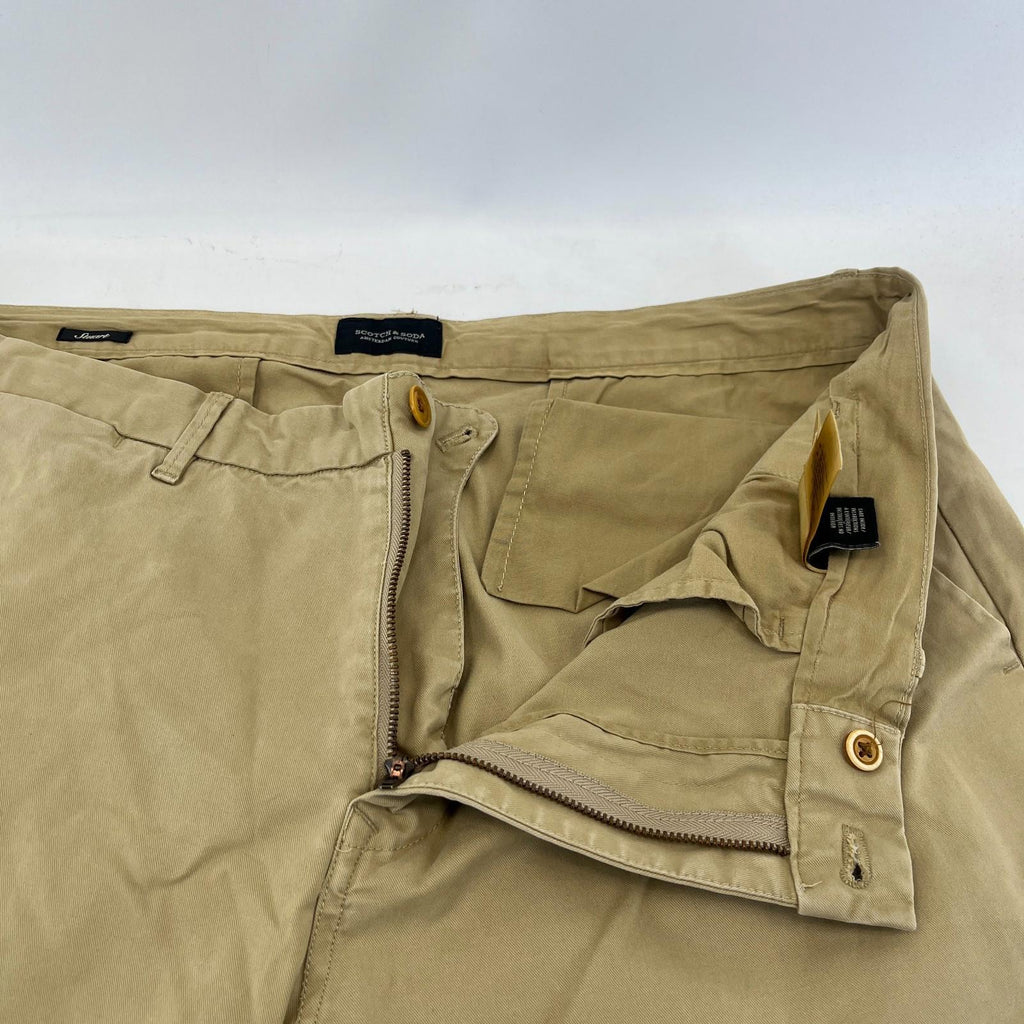 Scotch & Soda Stuart Chino Trousers in Beige Straight Leg Men's W38" L32"