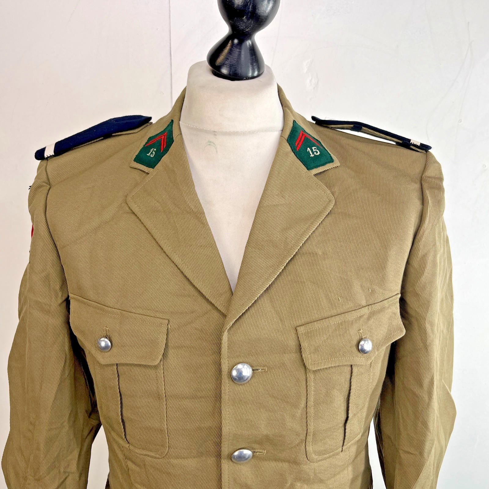 Rare French 15th Infantry Division Officers Jacket Army Military Dress Blazer M