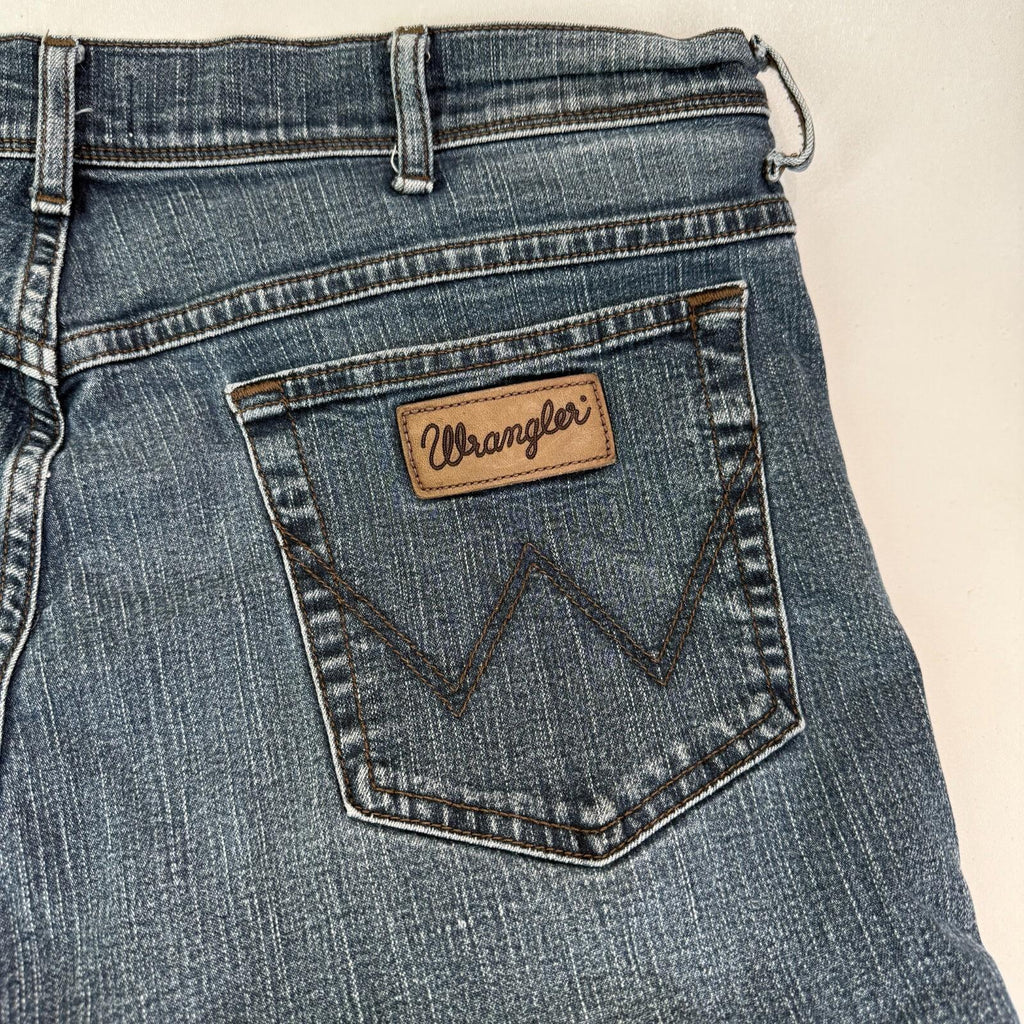 Wrangler Texas Cowboy Jeans Mens W38" L30" Medium Grey Straight Leg