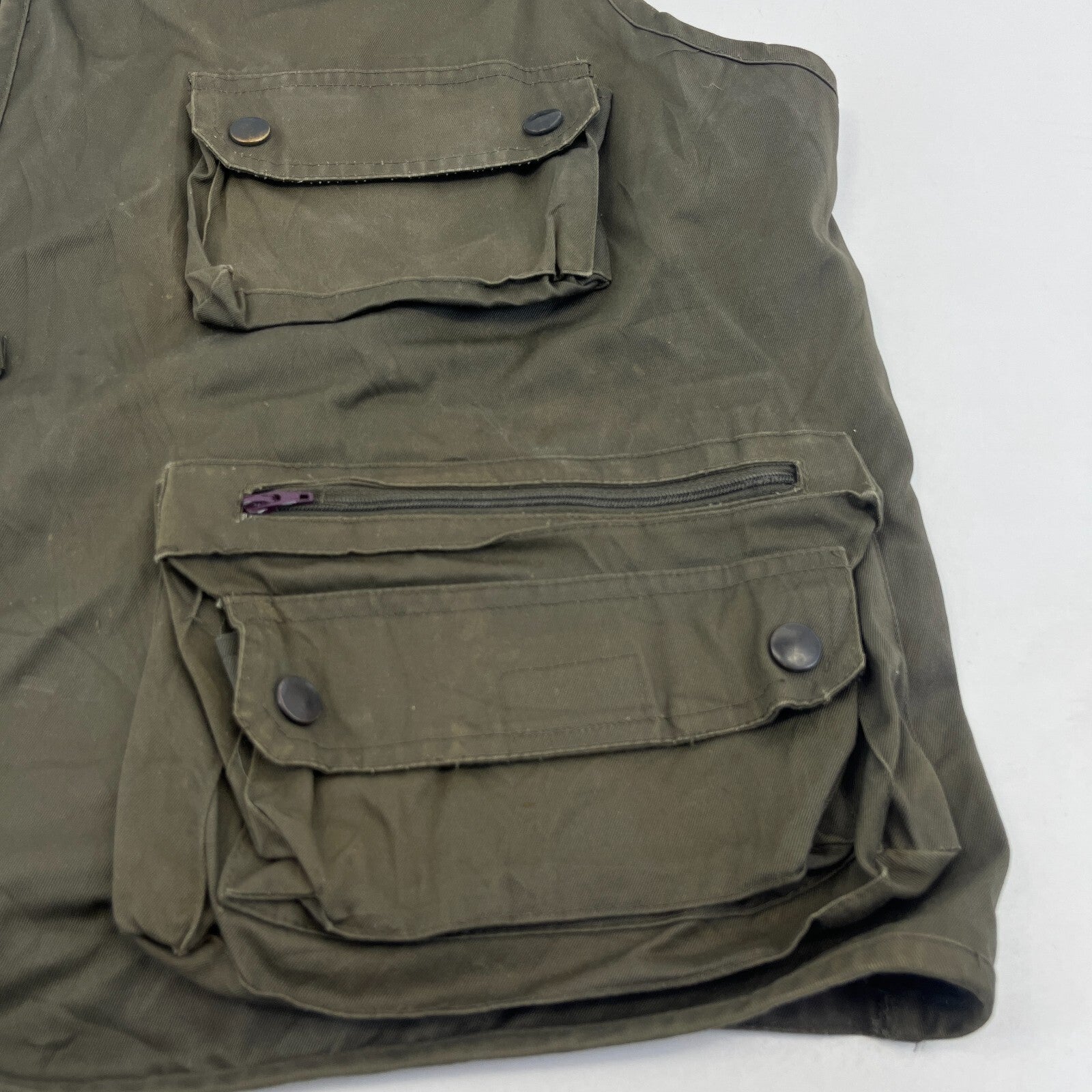 Khaki Green Men's Fishing Vest Gilet Hunting Shooting Multi Pocket size 4XL