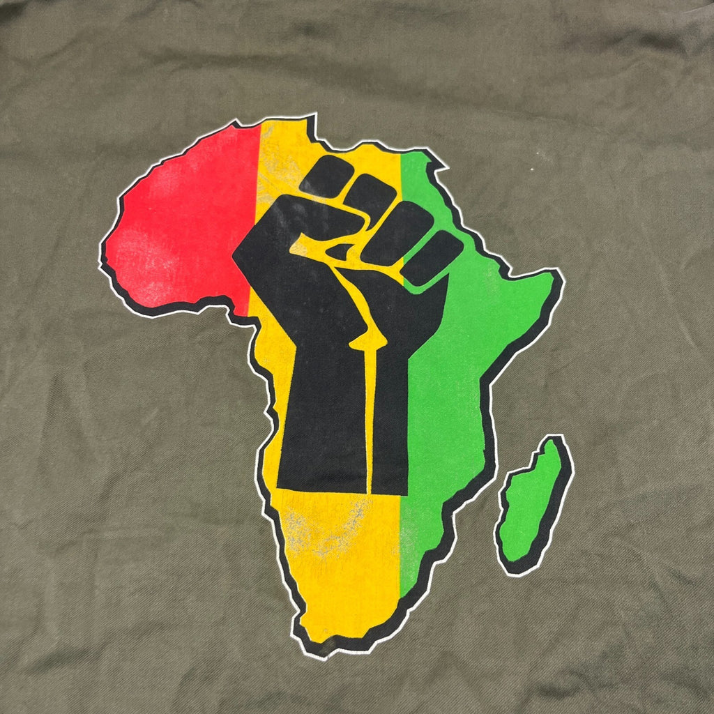 Custom Vintage French Army Jacket Rasta Rastafari Jah Smock size L (112M)