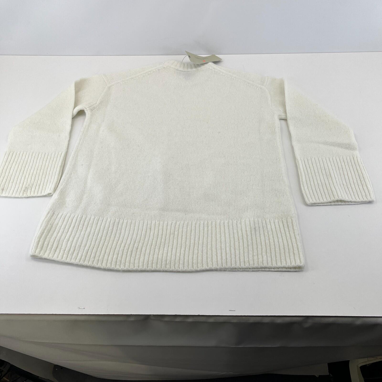 Sweaty Betty Alpine Wool Crew Neck Jumper Sweater in Lily White size S Alpaca