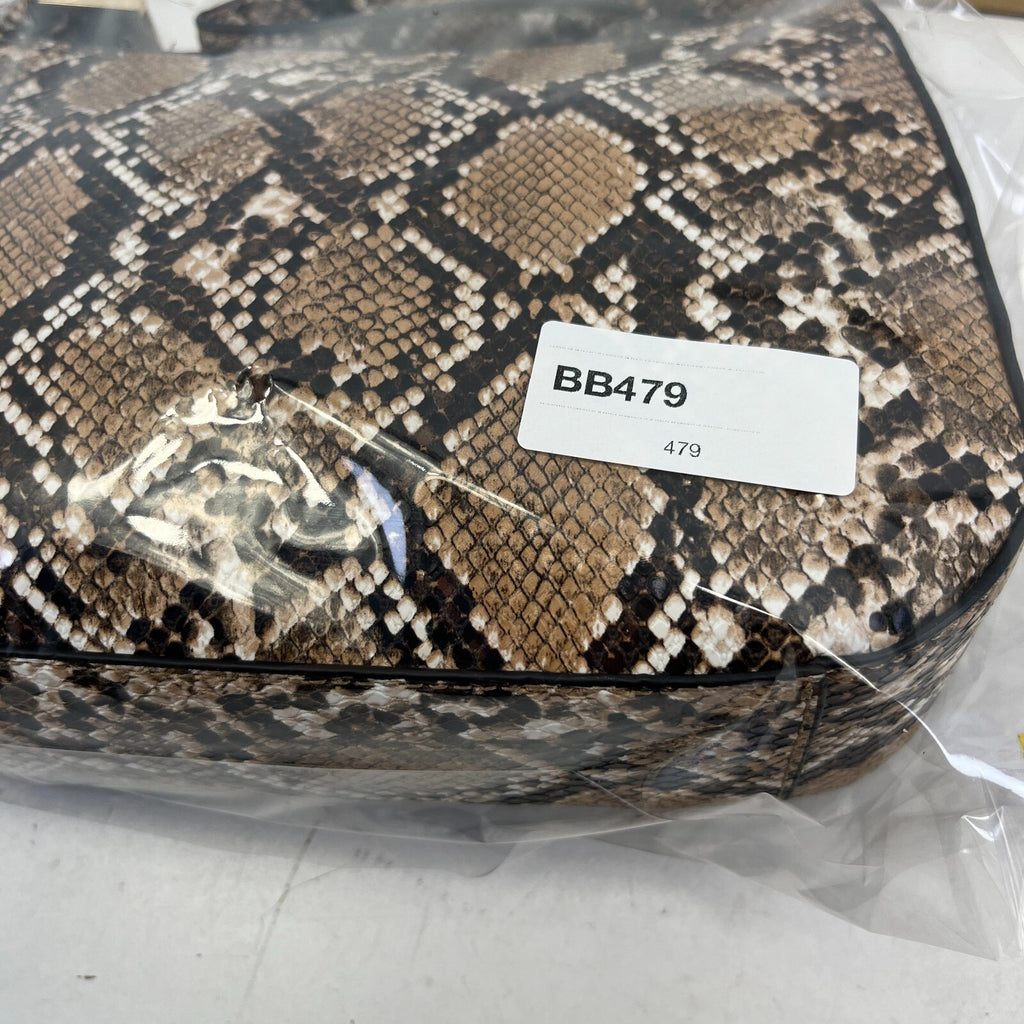 Topshop Faux Snakeskin Shoulder Bag with Adjustable Strap