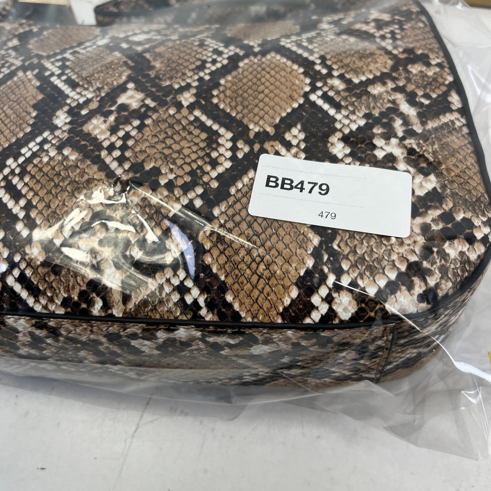 Topshop Faux Snakeskin Shoulder Bag with Adjustable Strap