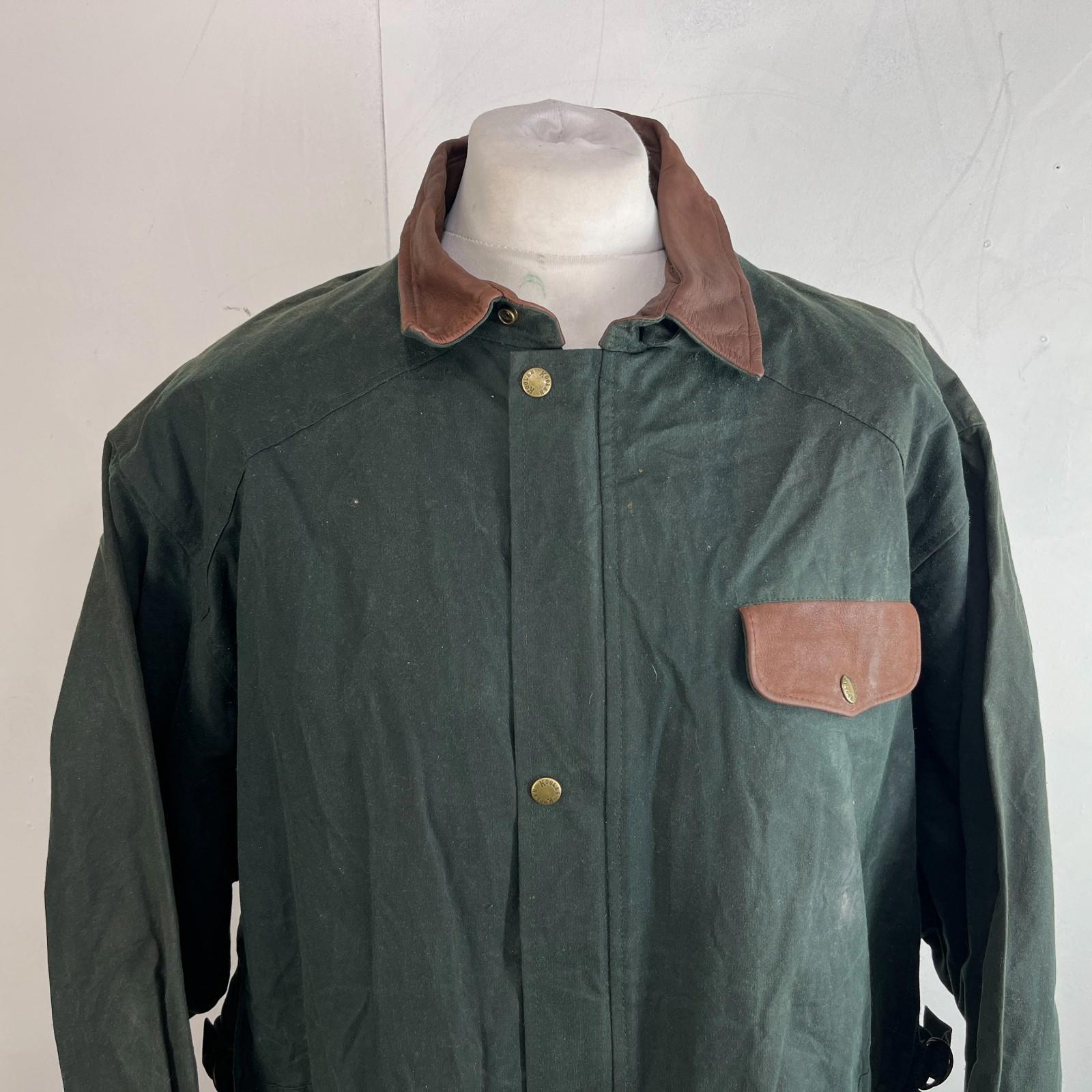 Koolah Middy Premium Wax Jacket Dark Green Made in Canada size 2XL fits like 4XL