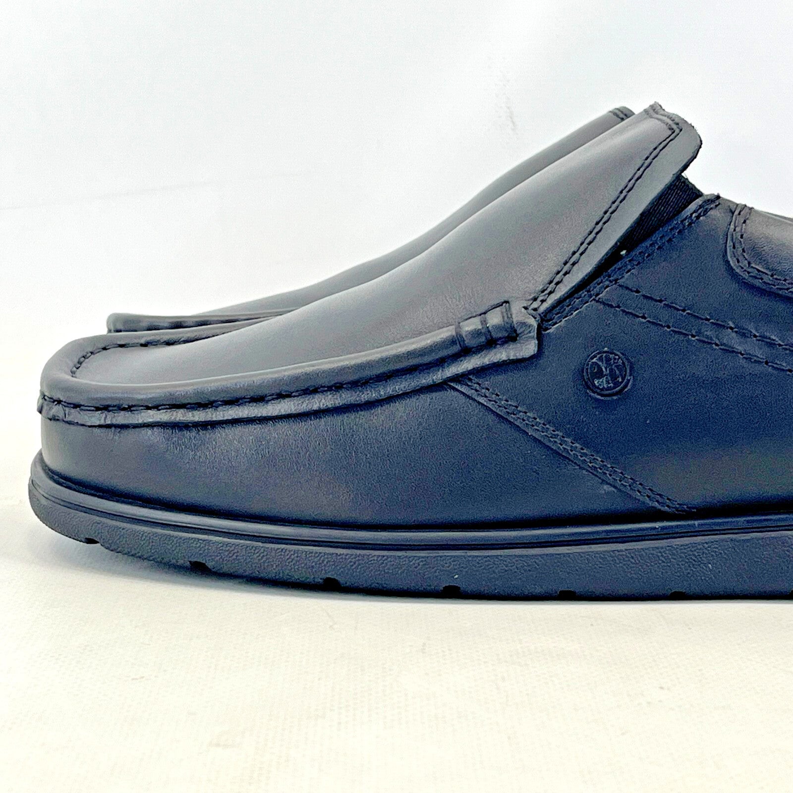 Pretty Green Waltham Slip On Shoes Moccasin Loafers Men's Black Leather size 7.5