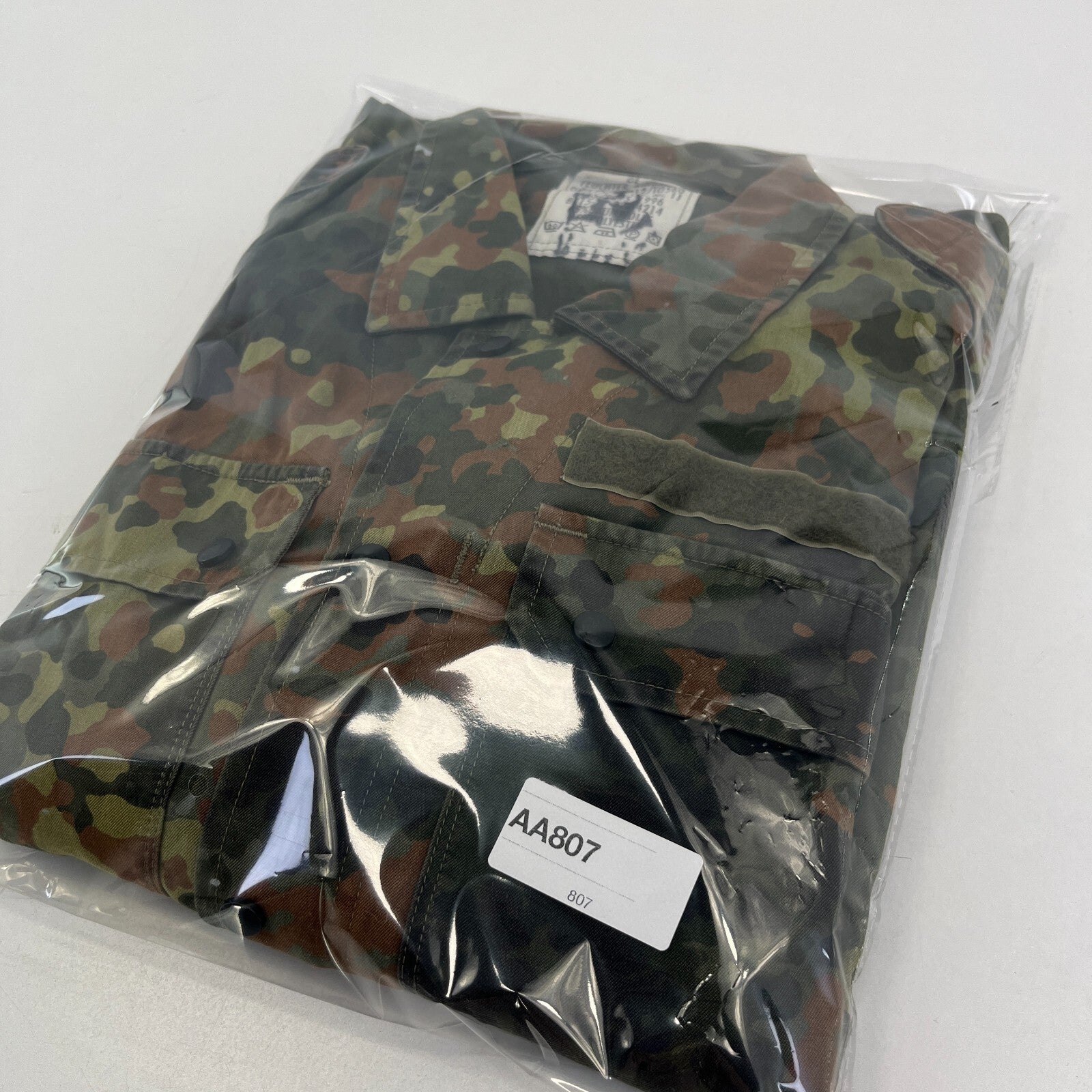 Vtg German Army Flecktarn Camouflage Summer Jacket Combat Green Gr.1 (UK M)