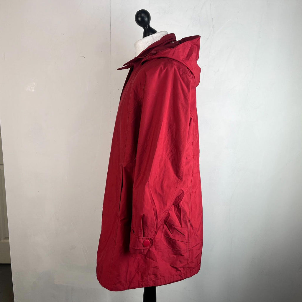 LL Bean Women's Waterproof Parka Vintage Field Country Coat in Red size XL
