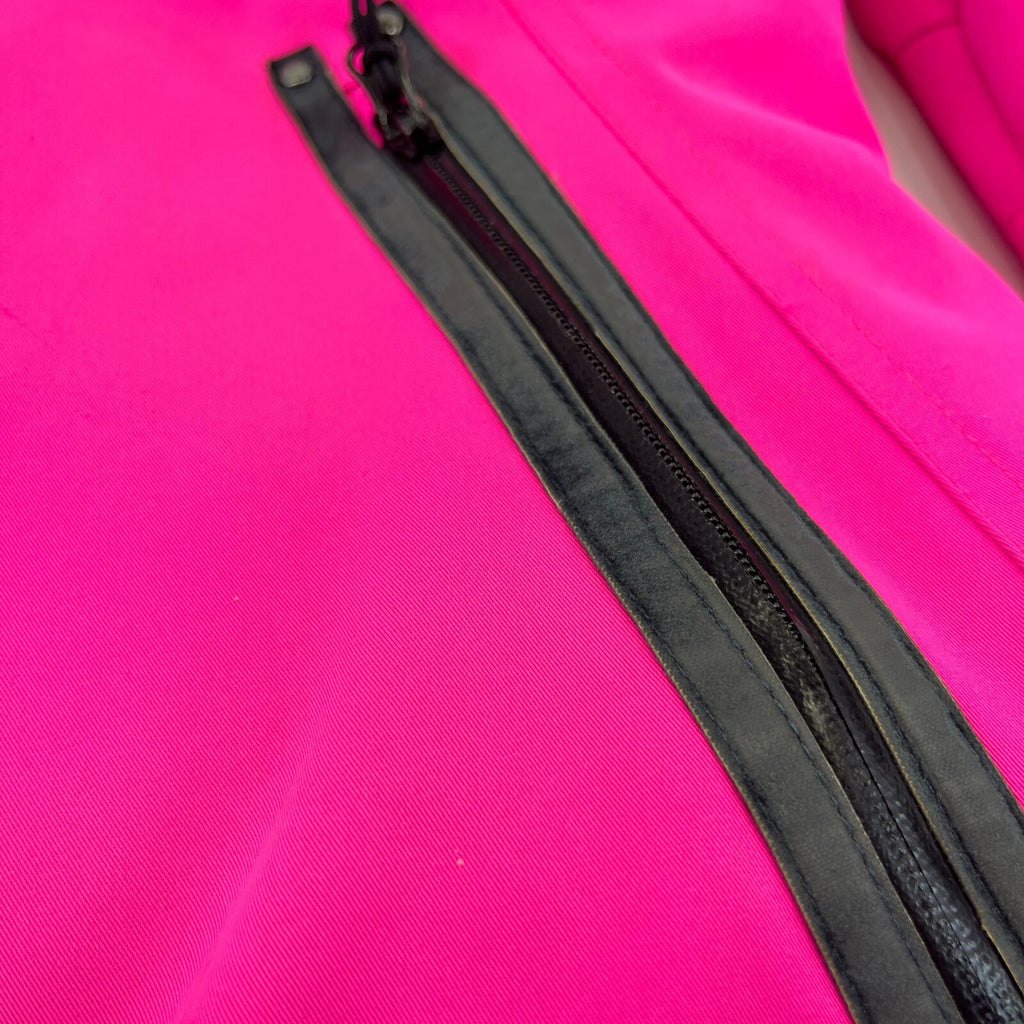 Degre 7 Women's Ski Jacket in Bright Pink with Faux Fur Fringe Hood size 38/S
