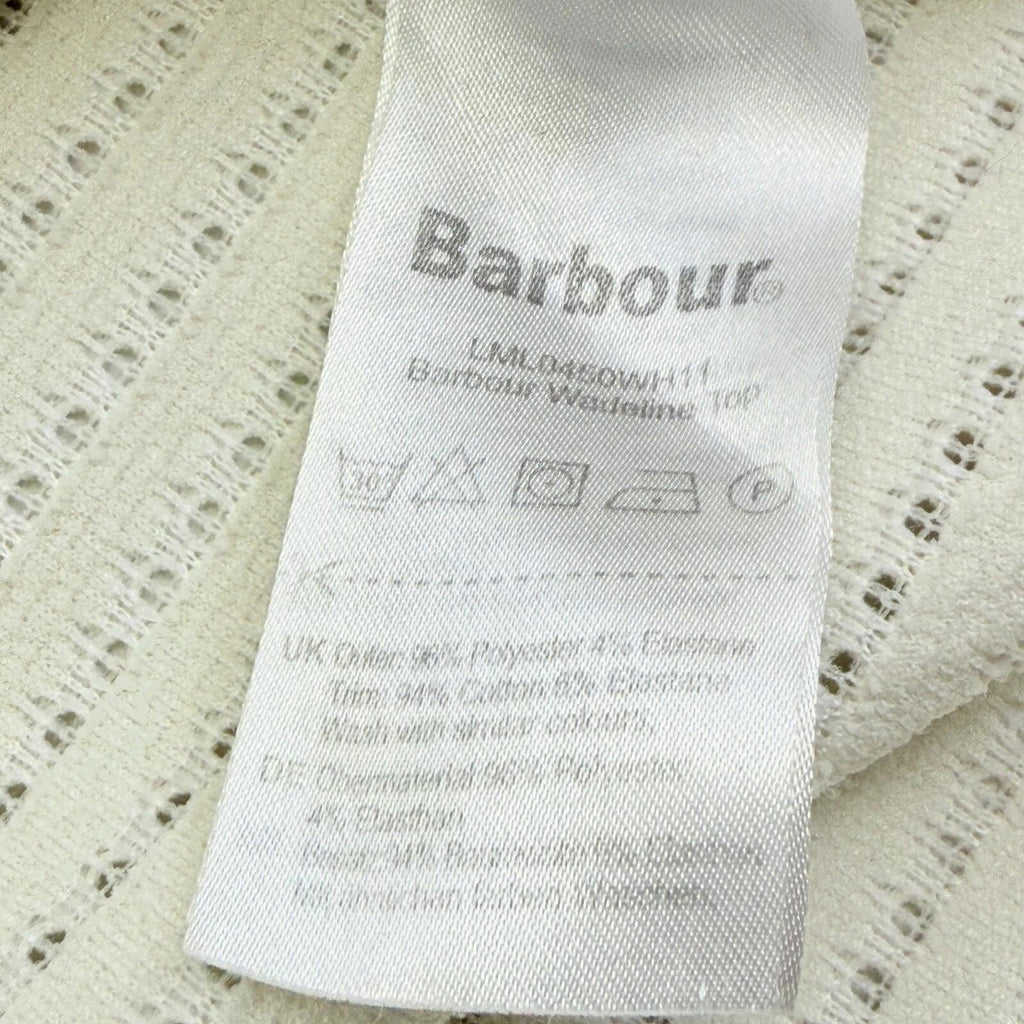 Barbour Land Rover Wadeline Women's Top in Cream Light Pullover size 8