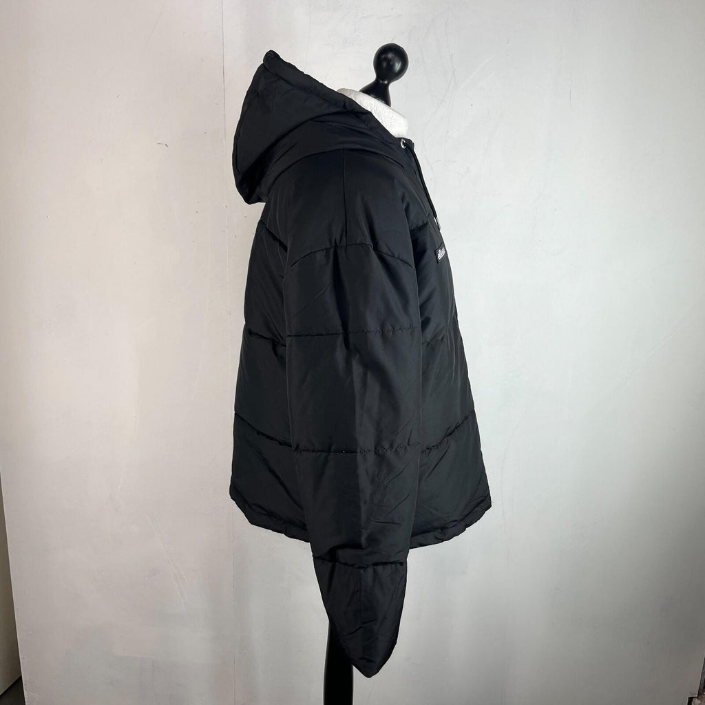 Ellesse Womens Hooded Quilted Padded Puffer Jacket in Black UK 16 - Near Mint