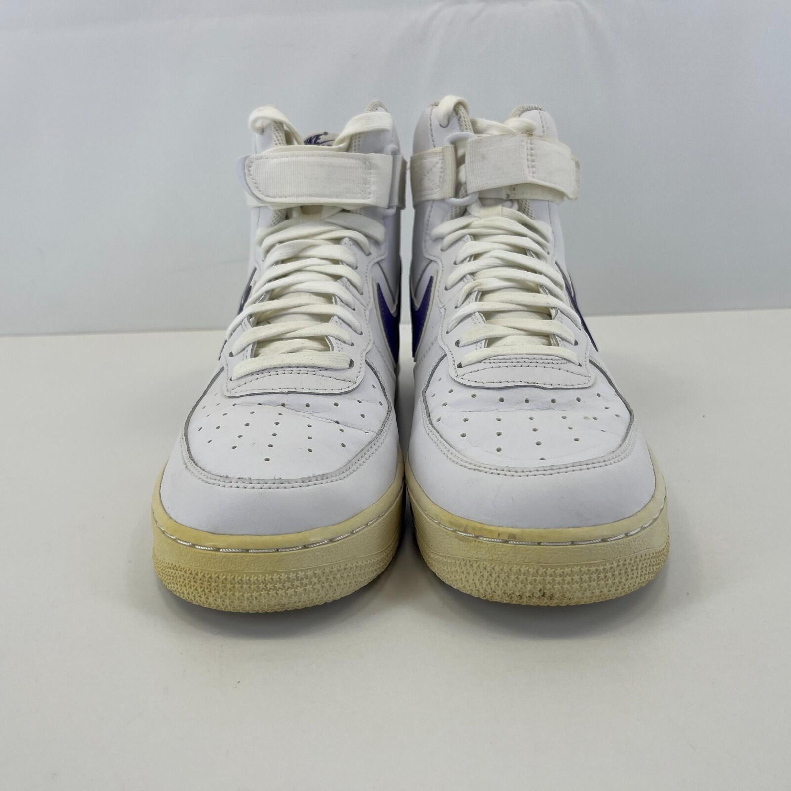 Nike Air Force 1 High '07 Court Trainers White/Purple UK size 9.5