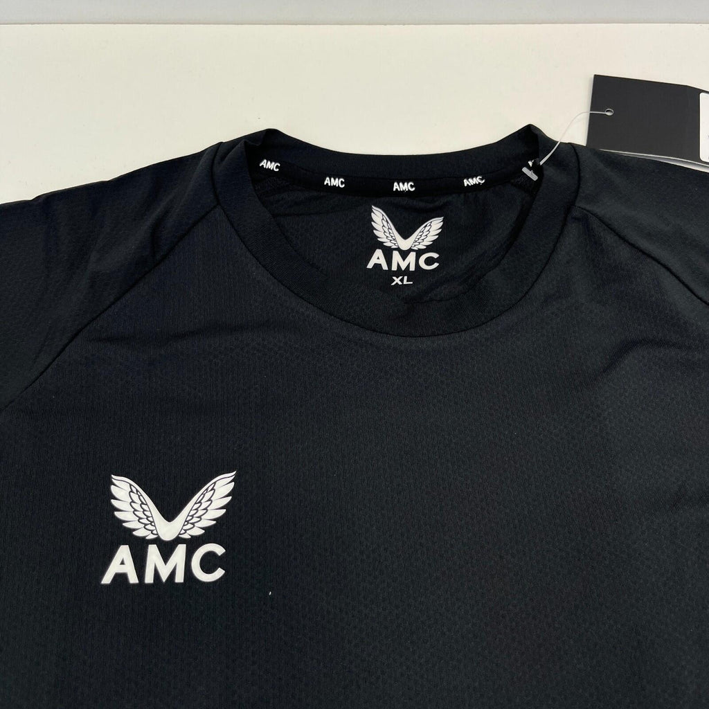 Castore AMC Mens Performance T-Shirt Tennis/Sports Black Short Sleeve size XL