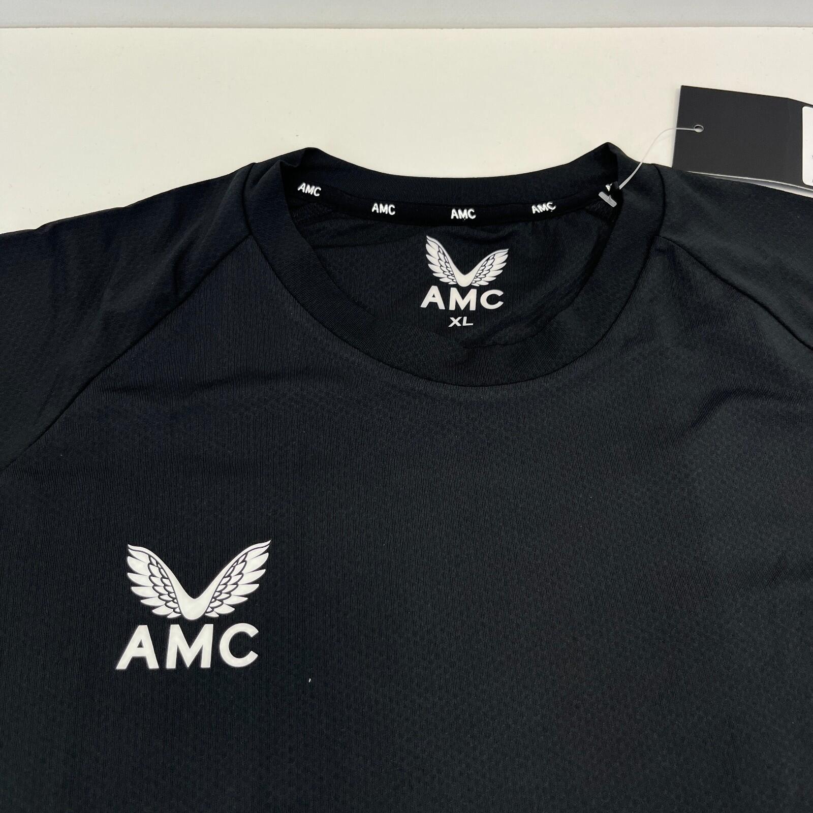 Castore AMC Mens Performance T-Shirt Tennis/Sports Black Short Sleeve size XL