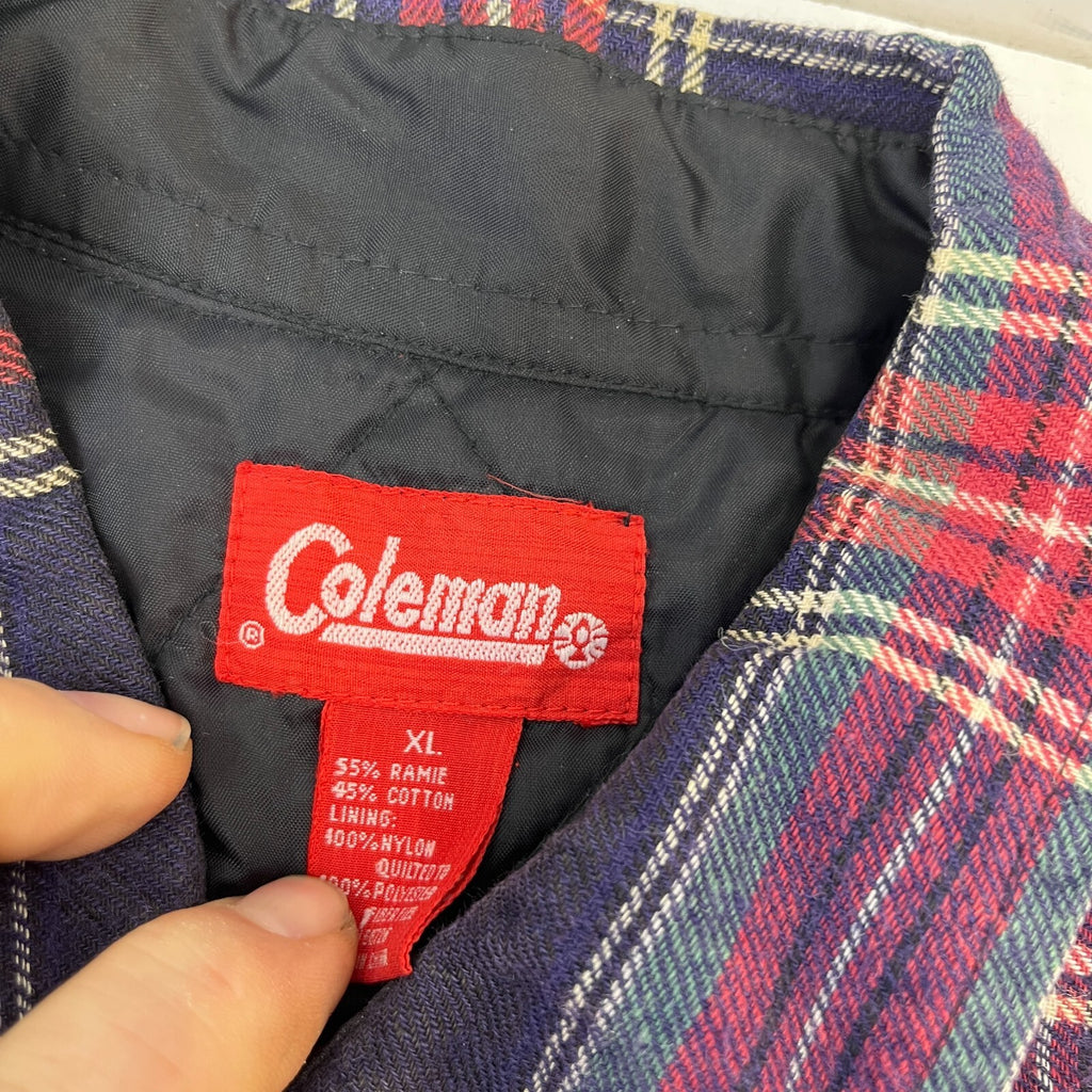 Coleman Men's Insulated Quilt Lined Shacket Jacket Lumberjack Shirt size XL